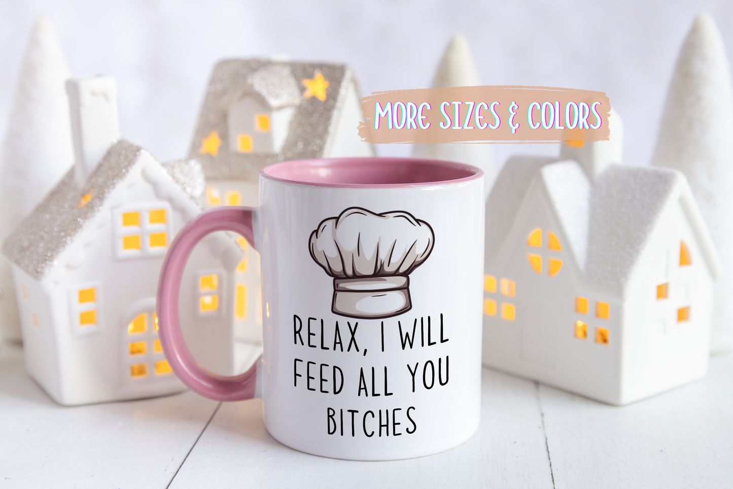 Relax, I’ll Feed All You Crazy People Mug | Funny Chef Gift | Custom Made Cooking Coffee Cup
