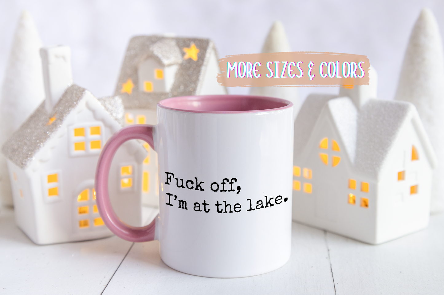 Go Away, I’m at the Lake Mug | Funny Lake Life Gift | Custom Made Coffee Cup for Lake Lovers