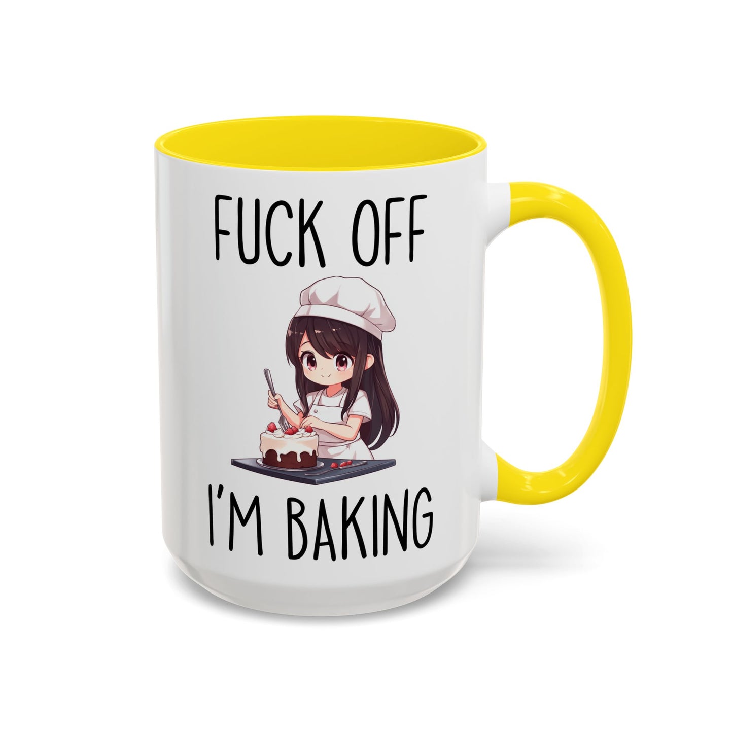 Funny Baking Mug – “F*ck Off I’m Baking” | Sarcastic Baker Gift, Cute Anime Chef Coffee Cup For Bakers & Pastry Lovers