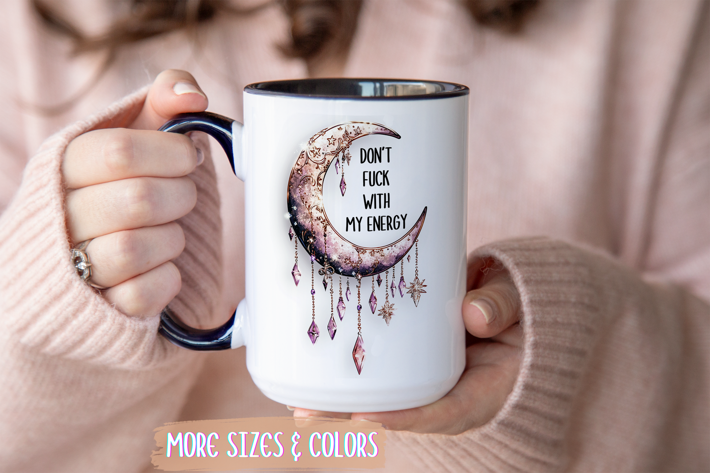 Don’t Mess With My Energy Mug | Moon Witch Mug | Custom Made Spiritual Coffee Cup