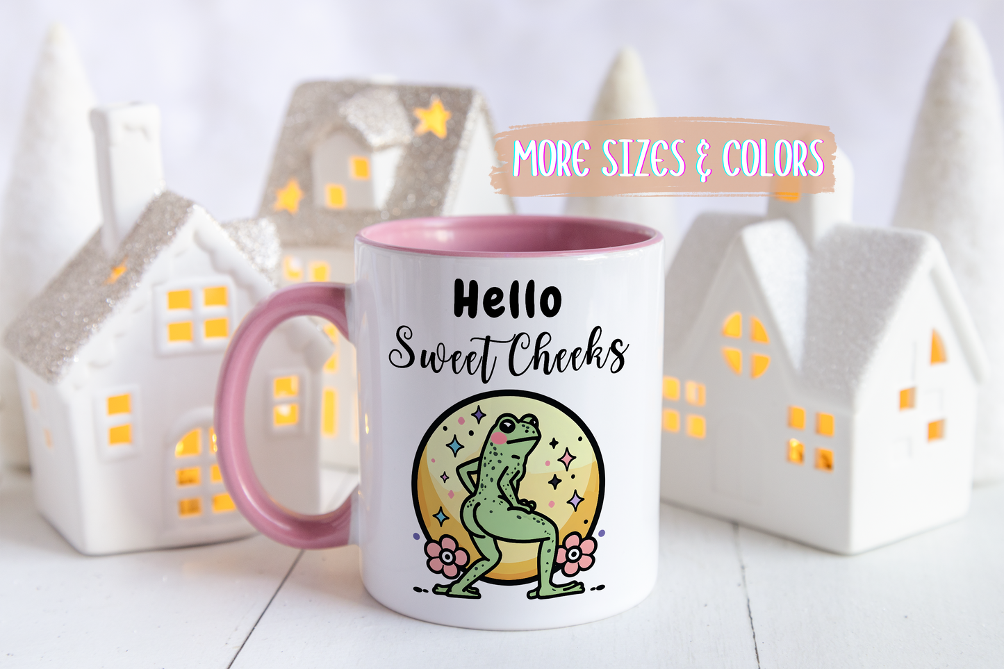 Hello Sweet Cheeks Mug | Funny Frog Mug | Custom Made Cute Coffee Cup