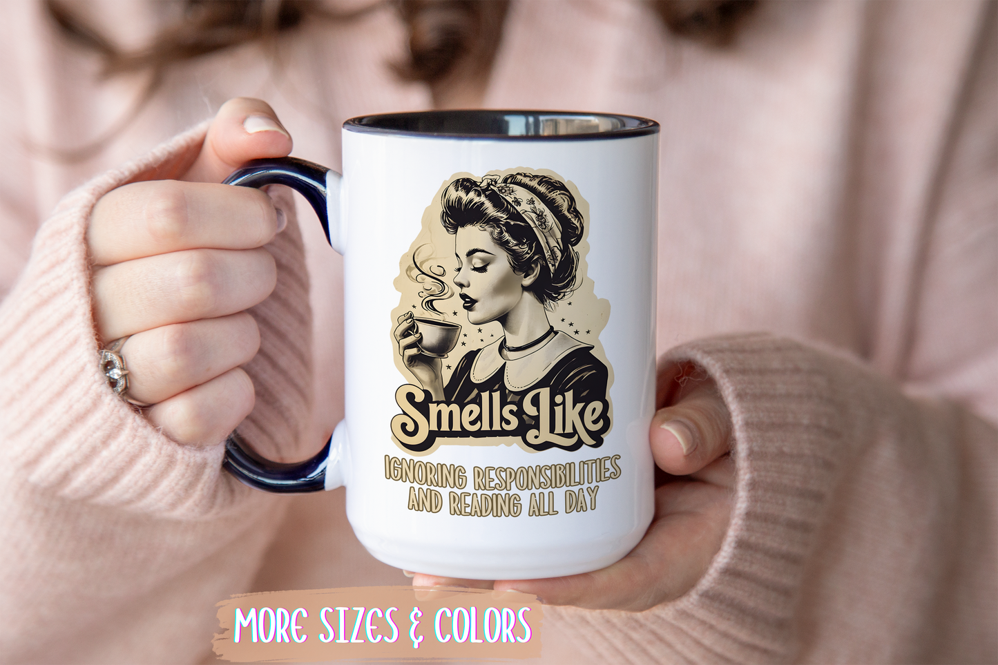 Smells Like Ignoring Responsibilities and Reading All Day Mug | Funny Book Lover Mug | Custom Made Coffee Cup