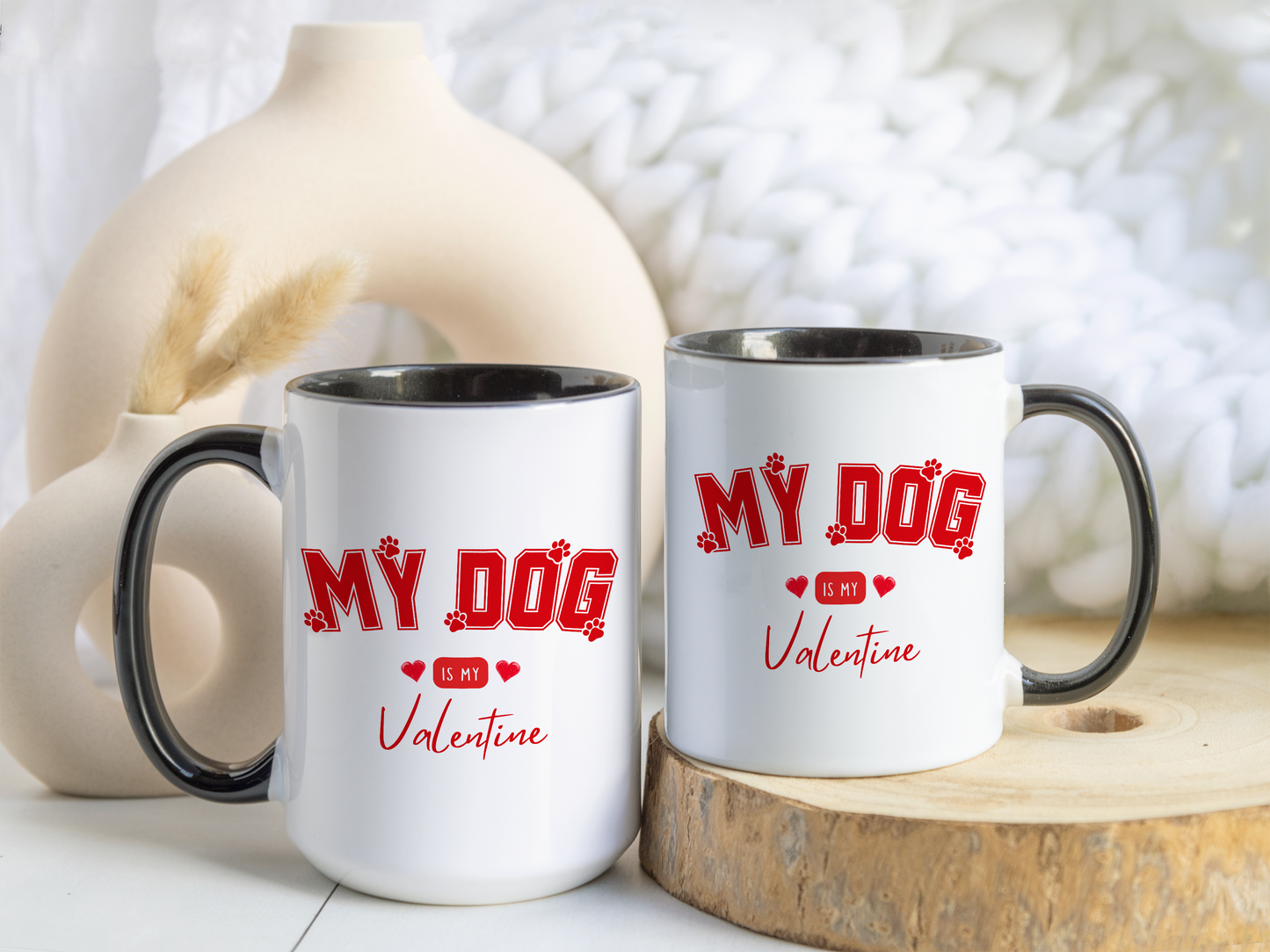 My Dog Is My Valentine Mug – Funny Dog Lover Coffee Cup | Valentine’s Day Gift for Dog Moms & Dog Dads