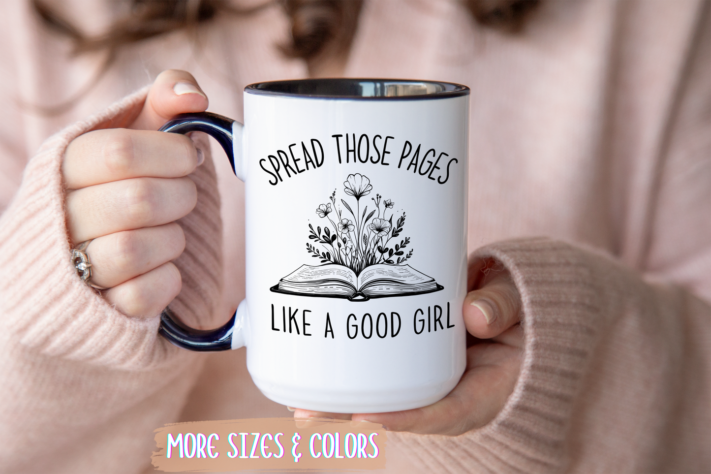 Spread Those Pages Mug | Funny Book Lover Mug | Custom Made Reading Coffee Cup