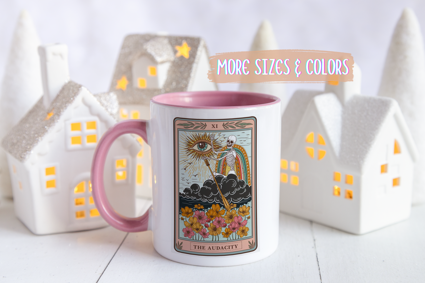The Audacity Tarot Card Mug | Skeleton Aesthetic Coffee Cup | Custom Made Witchy Gift