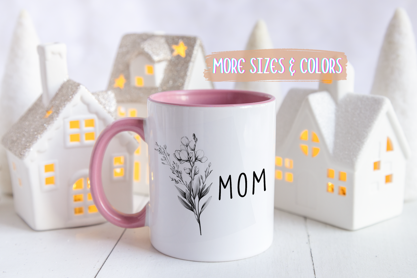Minimalist Mom Mug | Custom Made Floral Coffee Cup | Mother’s Day Gift for Mom
