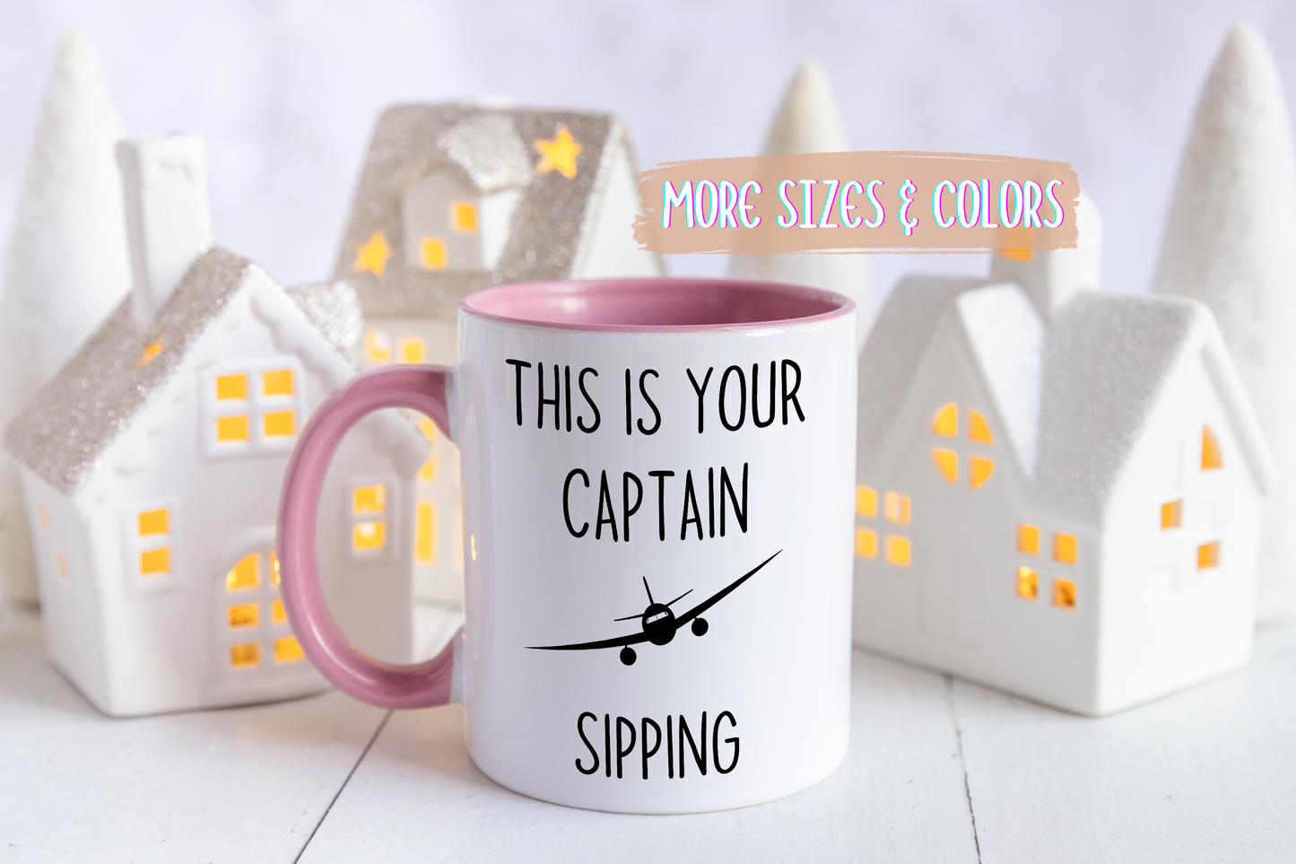 This Is Your Captain Sipping Mug | Funny Pilot Coffee Cup | Custom Made Aviation Gift