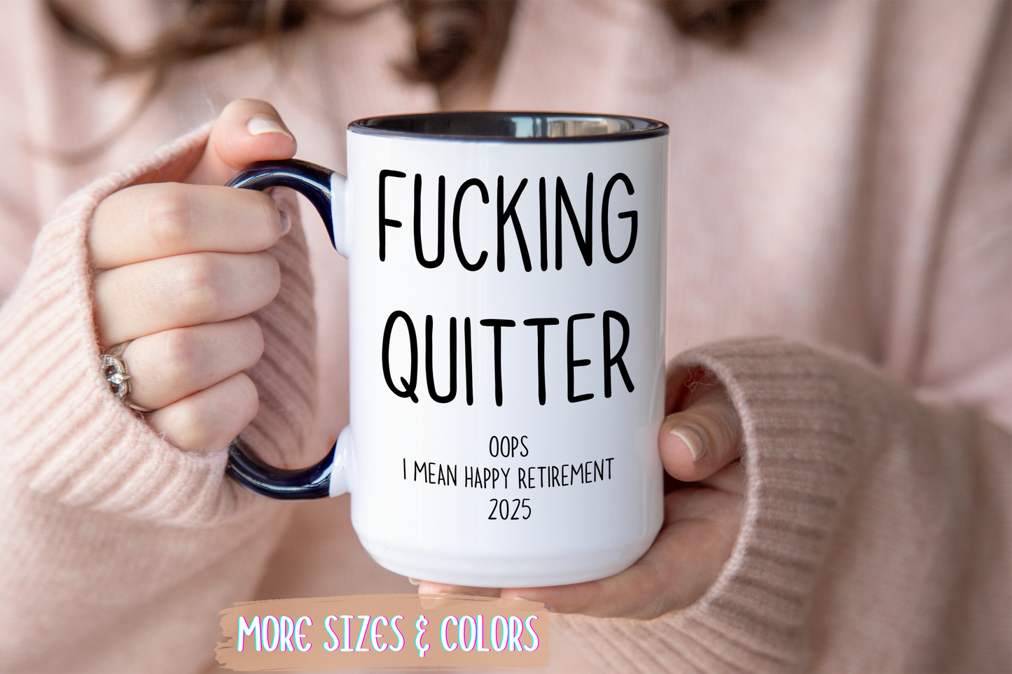 Funny Retirement Mug | Custom Made “Legendary Quitter” Coffee Cup | Humorous Coworker Leaving Gift