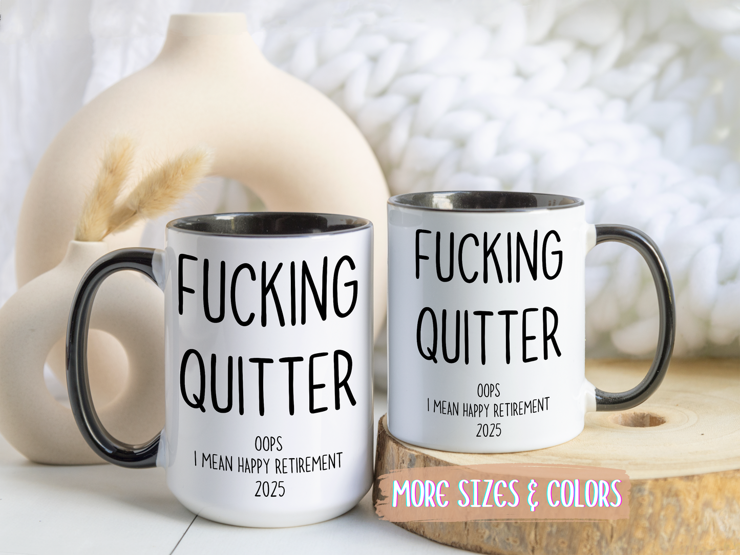 Funny Retirement Mug | Custom Made “Legendary Quitter” Coffee Cup | Humorous Coworker Leaving Gift