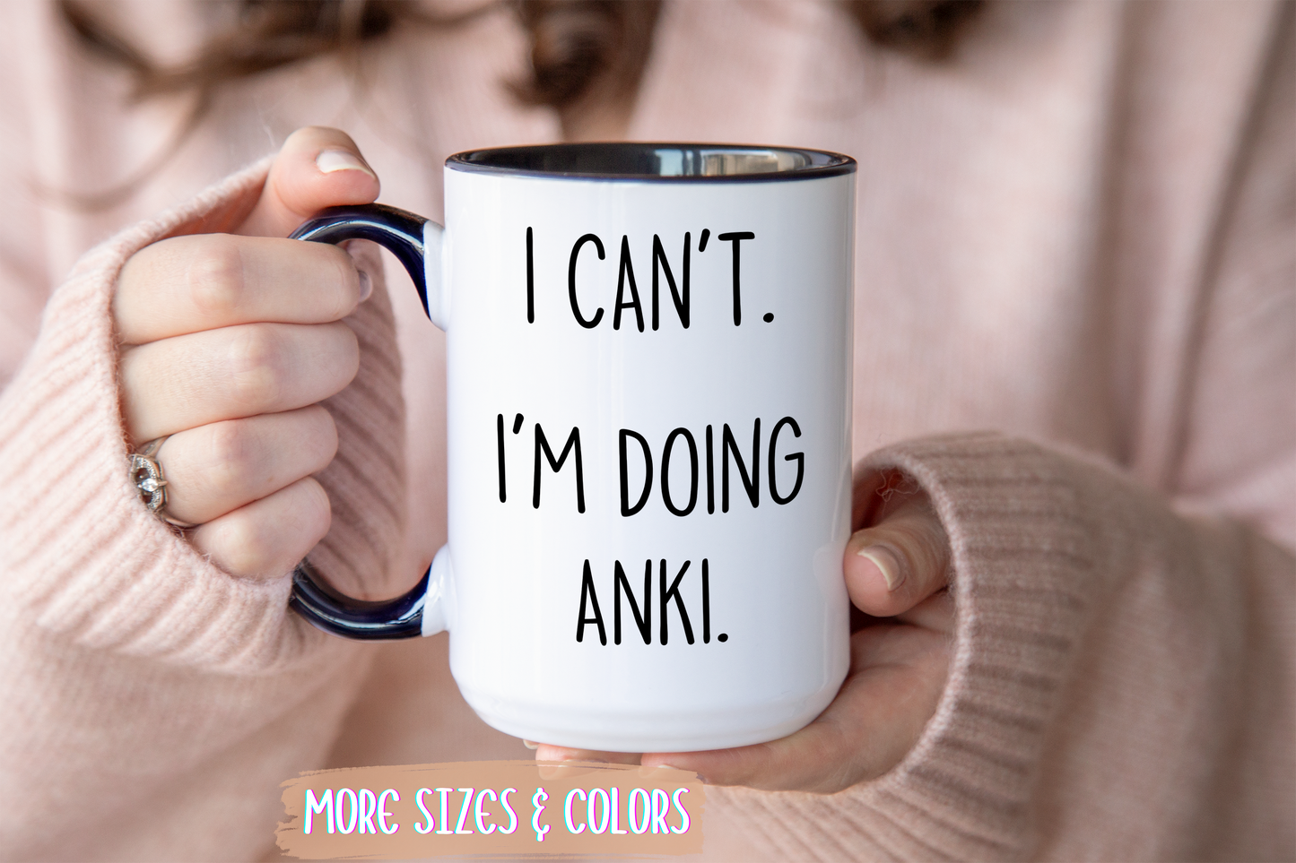 I Can’t I’m Doing Anki Mug | Funny Med Student Gift | Custom Made Study Coffee Cup