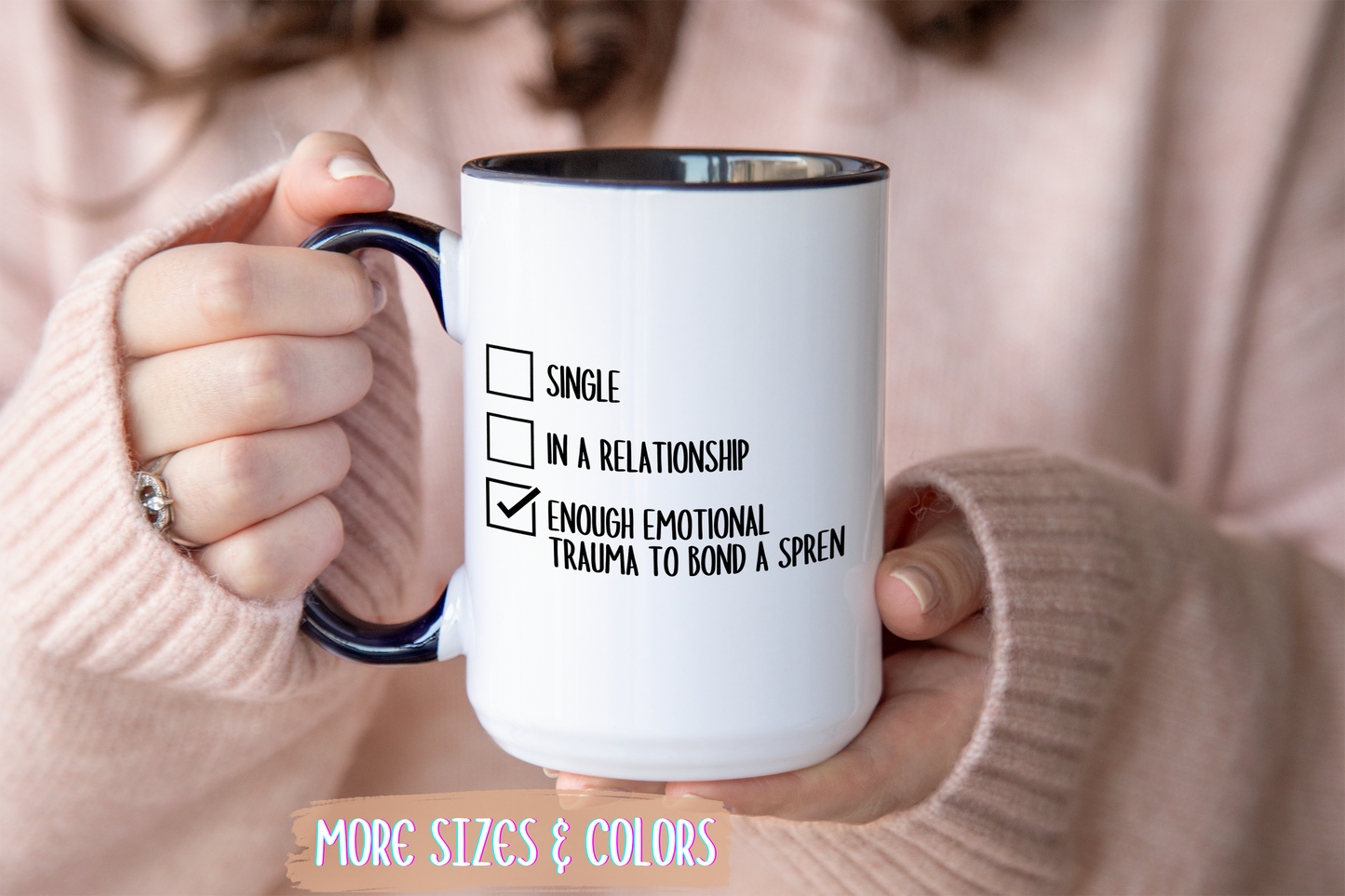 Enough Emotional Trauma to Bond a Spren Mug | Stormlight Archive Mug | Custom Made Fantasy Book Lover Gift