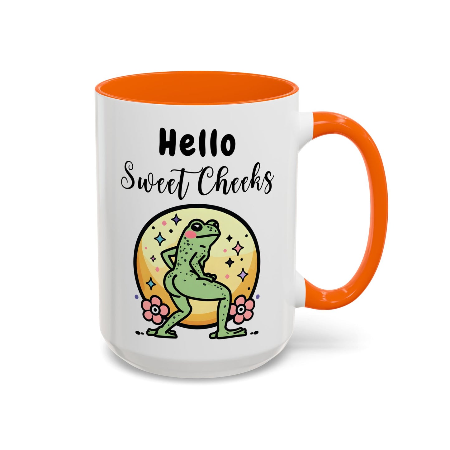 Hello Sweet Cheeks Mug | Funny Frog Mug | Custom Made Cute Coffee Cup