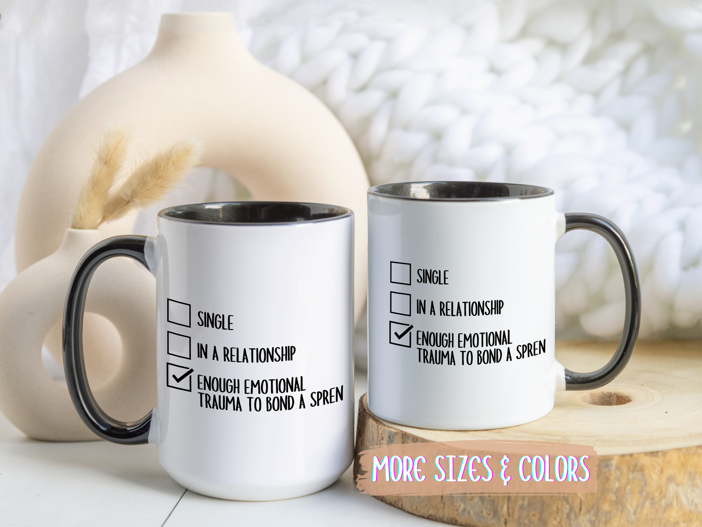 Enough Emotional Trauma to Bond a Spren Mug | Stormlight Archive Mug | Custom Made Fantasy Book Lover Gift