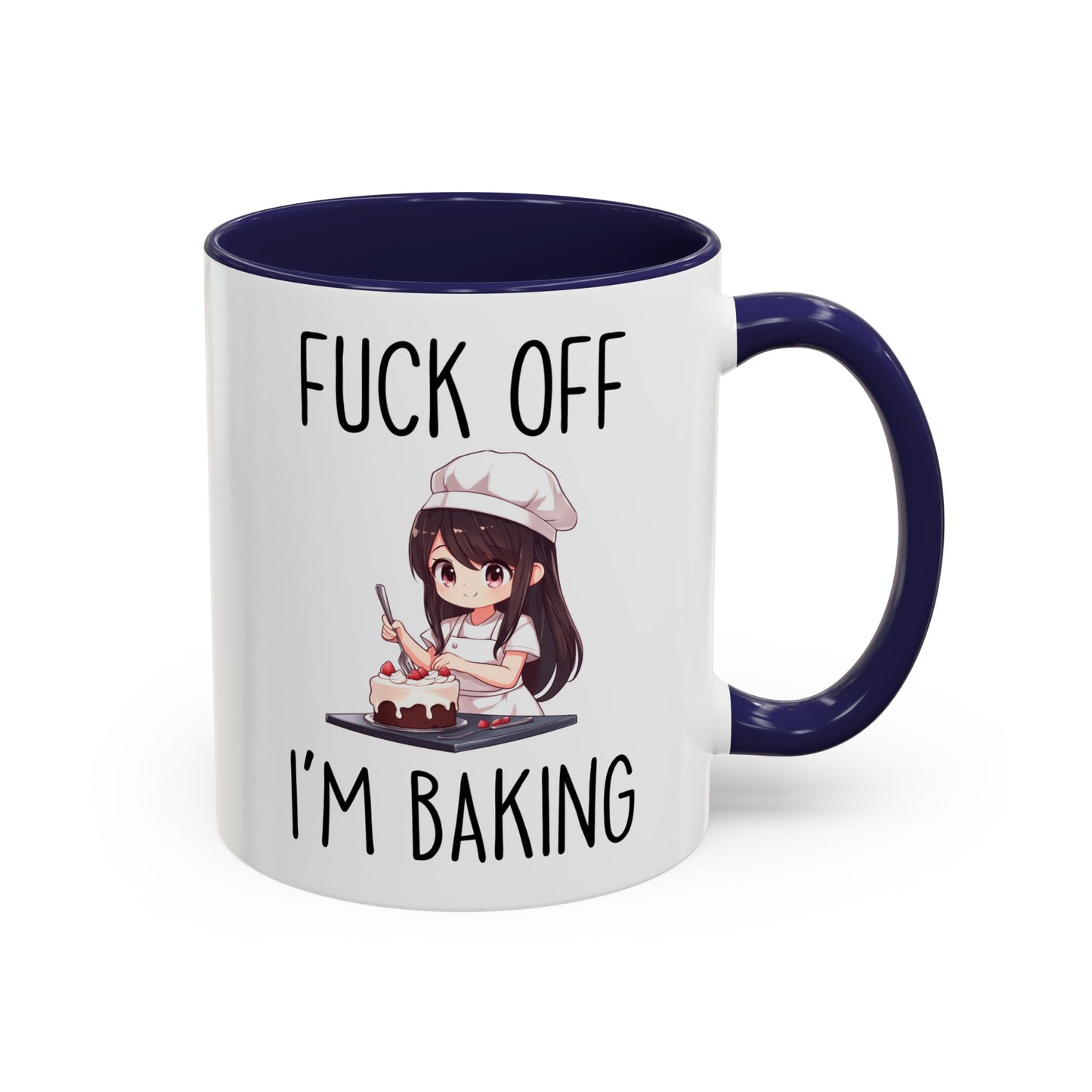 Funny Baking Mug – “F*ck Off I’m Baking” | Sarcastic Baker Gift, Cute Anime Chef Coffee Cup For Bakers & Pastry Lovers