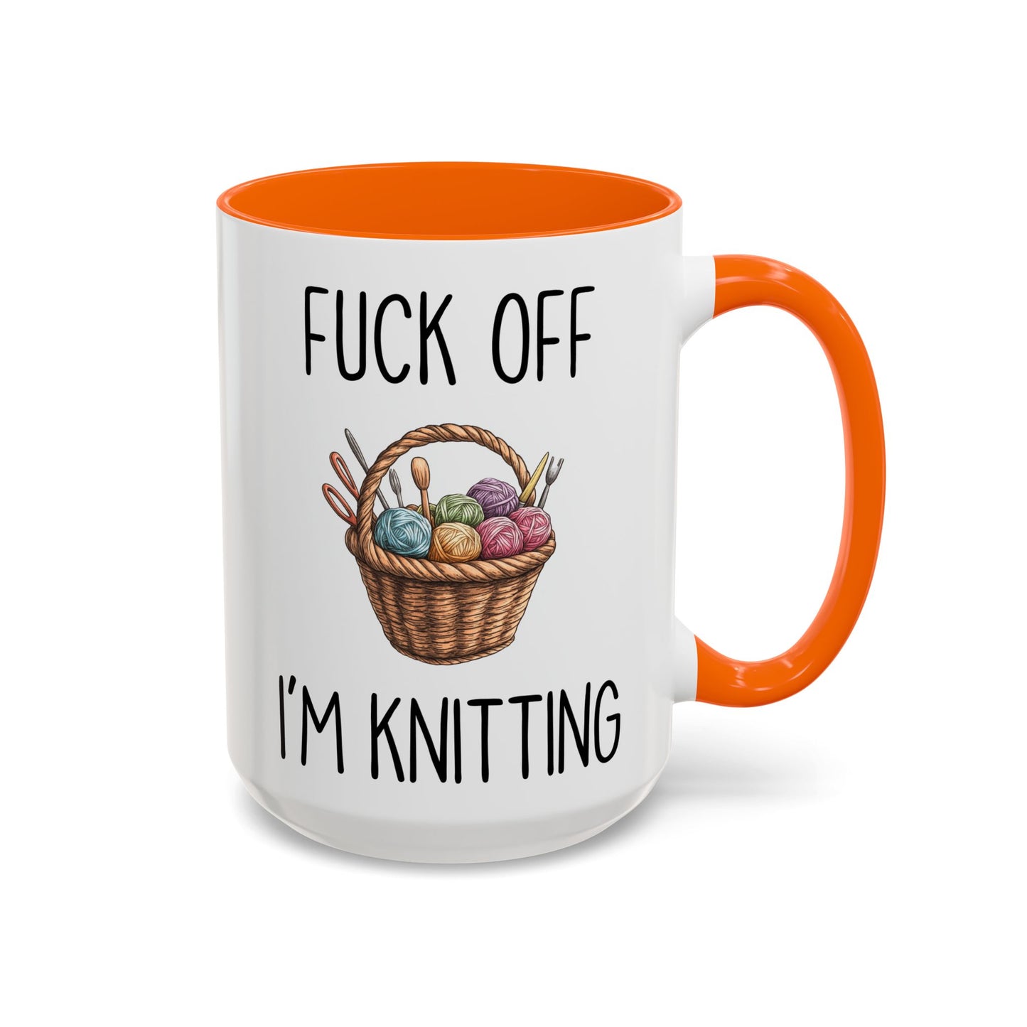 Back Off I’m Knitting Mug | Funny Knitter Gift | Custom Made Yarn Lover Coffee Cup