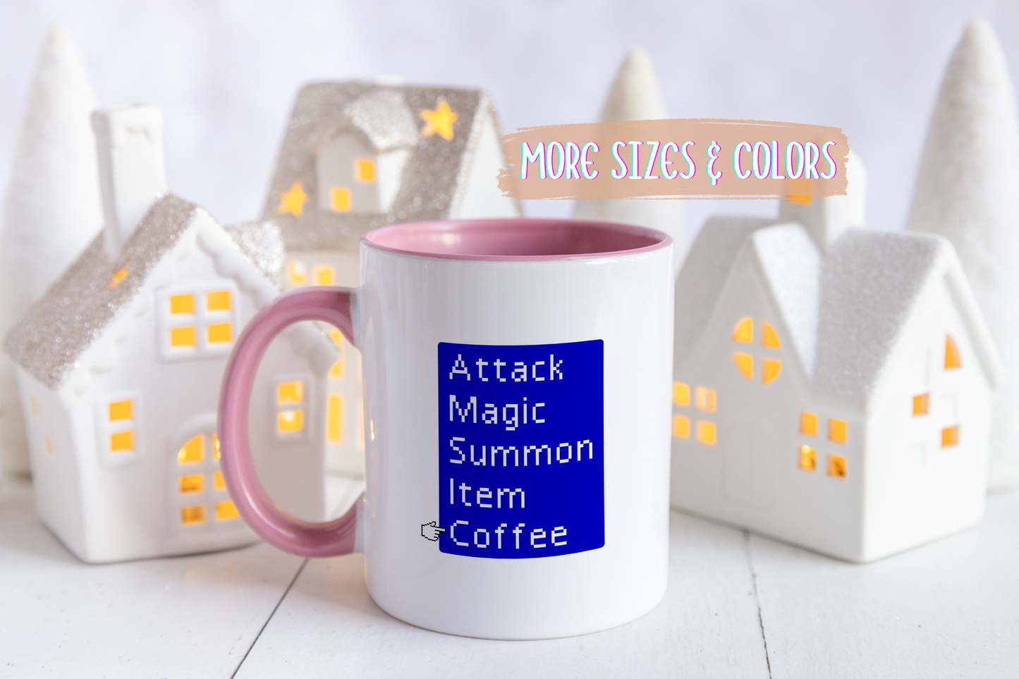 Attack Magic Summon Coffee Mug | Funny Gamer Mug | Custom Made Video Game Coffee Cup for RPG Fans