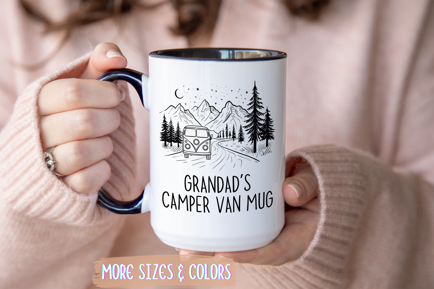 Grandad’s Camper Van Mug | Adventure Coffee Cup for Grandads | Custom Made Camping Gift