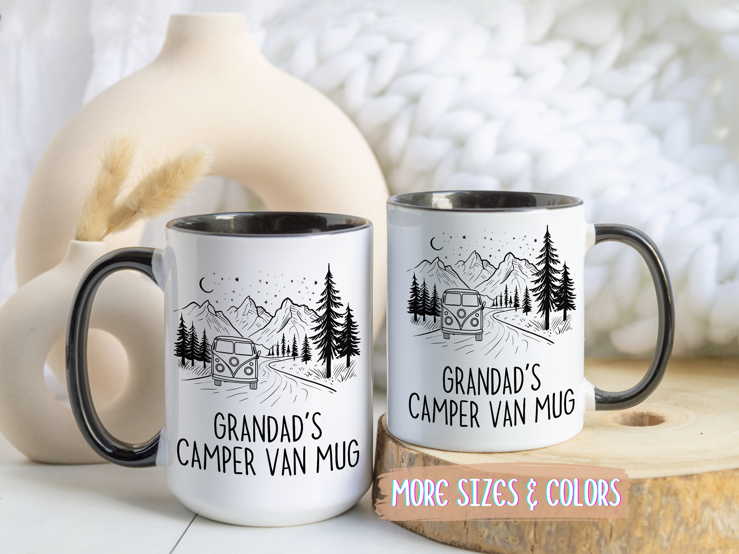 Grandad’s Camper Van Mug | Adventure Coffee Cup for Grandads | Custom Made Camping Gift