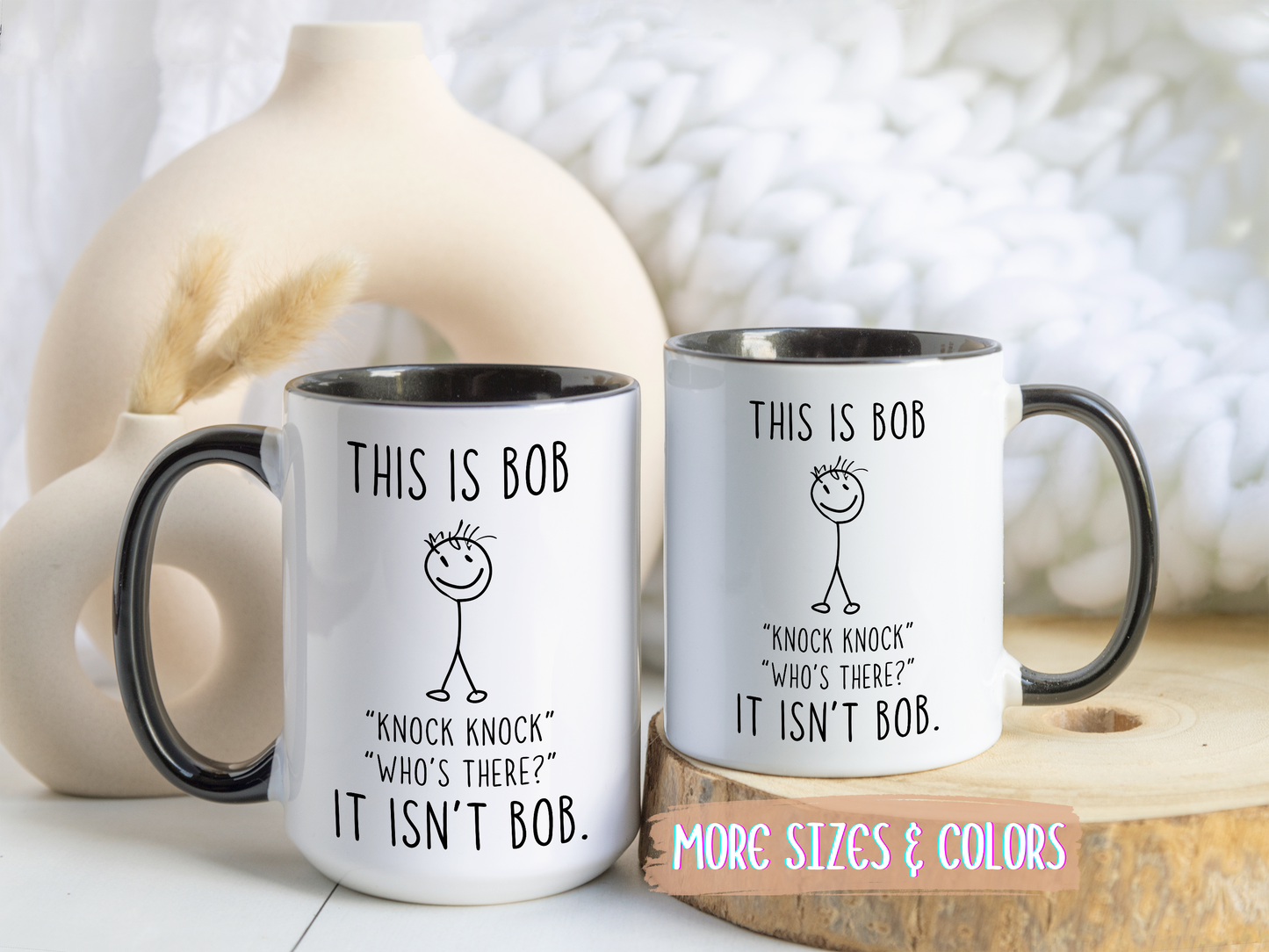This Is Bob Mug | Funny Stick Figure Coffee Cup | Custom Made Gift for Friends & Coworkers