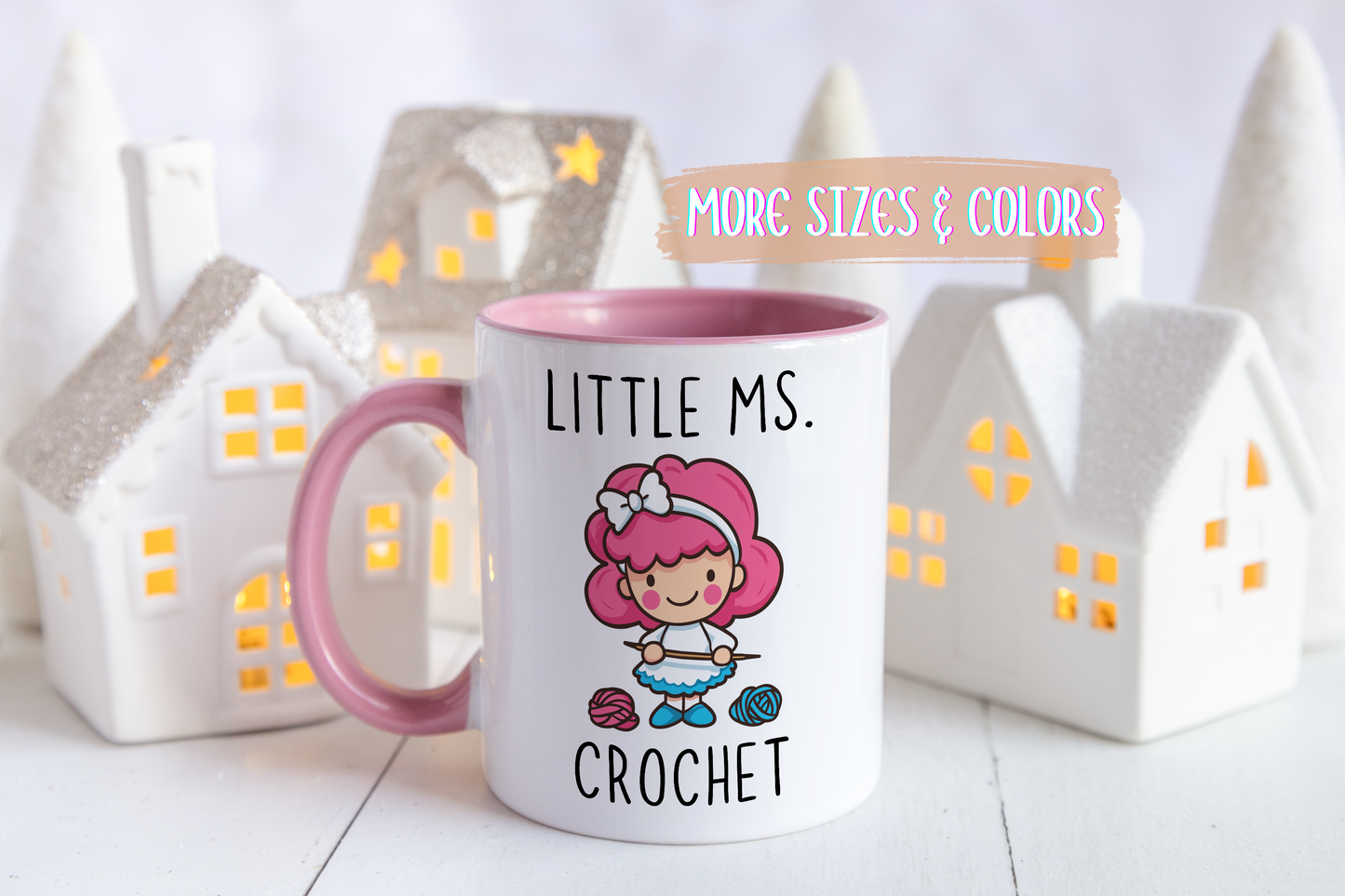 Little Ms. Crochet Mug | Cute Crochet Lover Coffee Cup | Custom Made Gift for Yarn Lovers