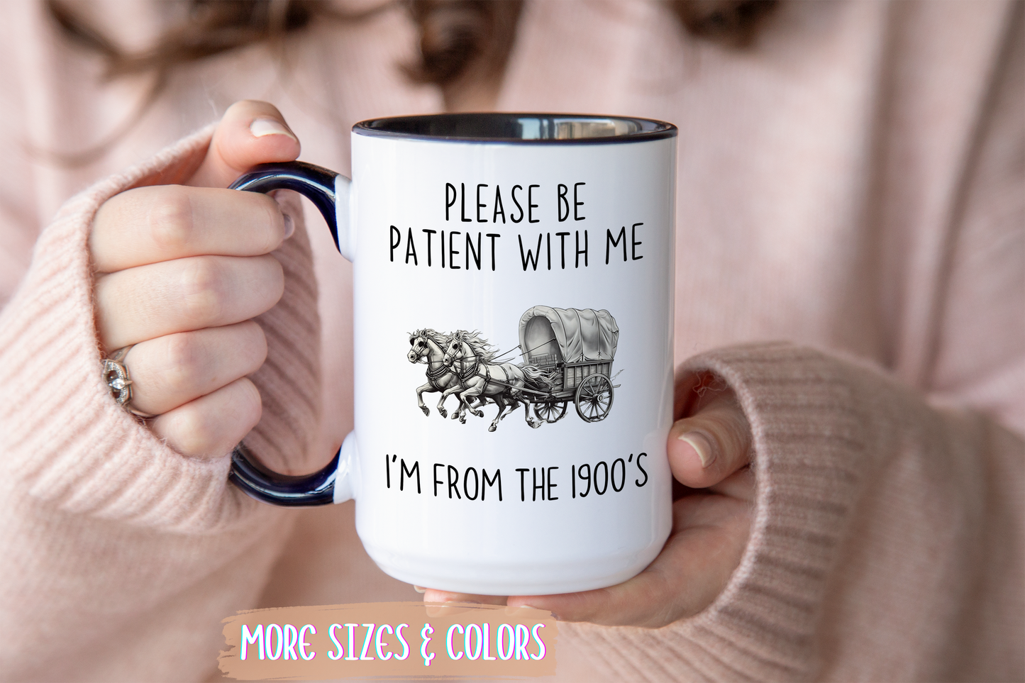 Please Be Patient With Me Mug | Funny Vintage Humor Coffee Cup | Custom Made Nostalgic Gift