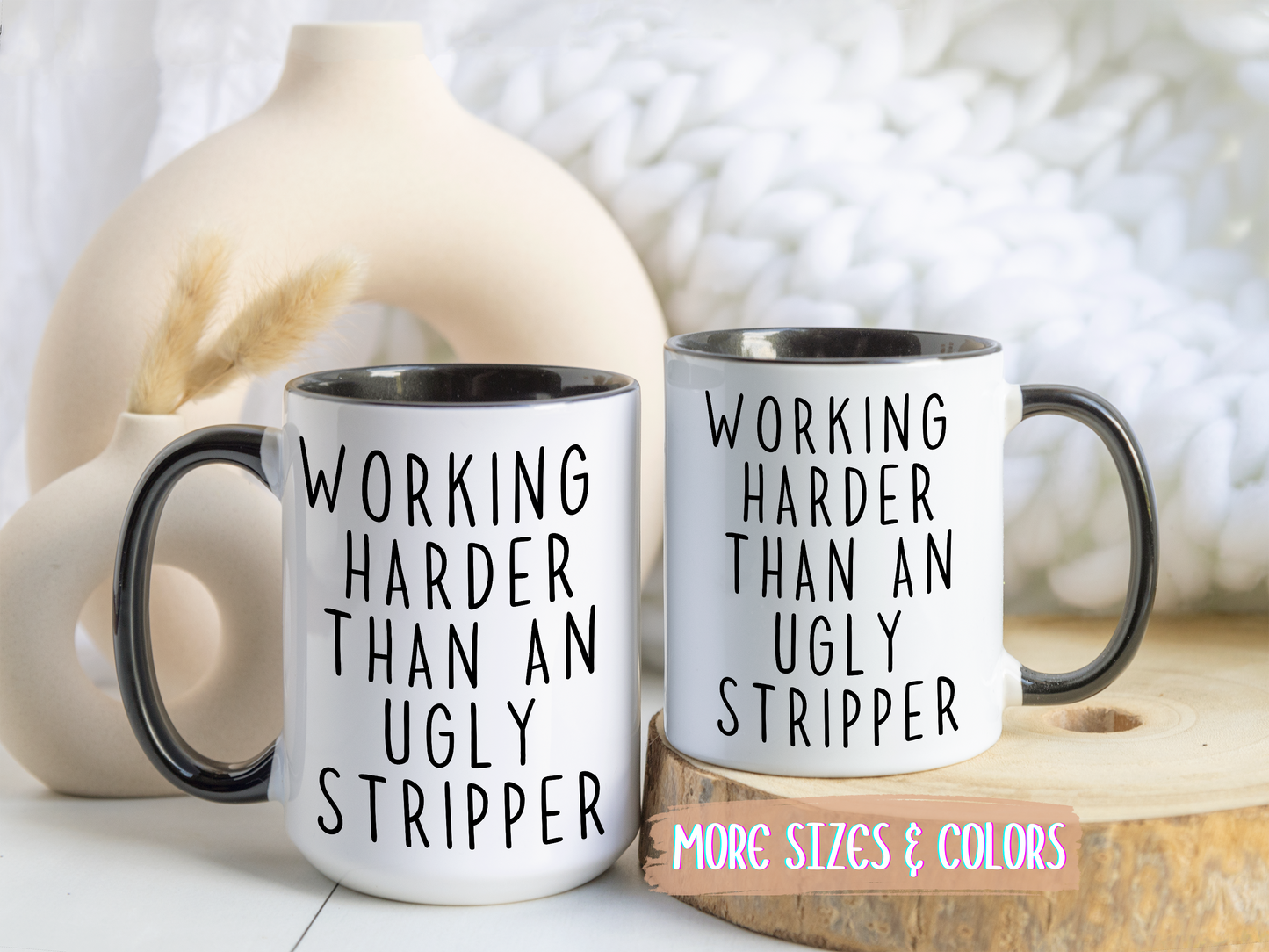 Working Harder Than My Coffee Mug | Funny Work Humor Cup | Custom Made Office Gift