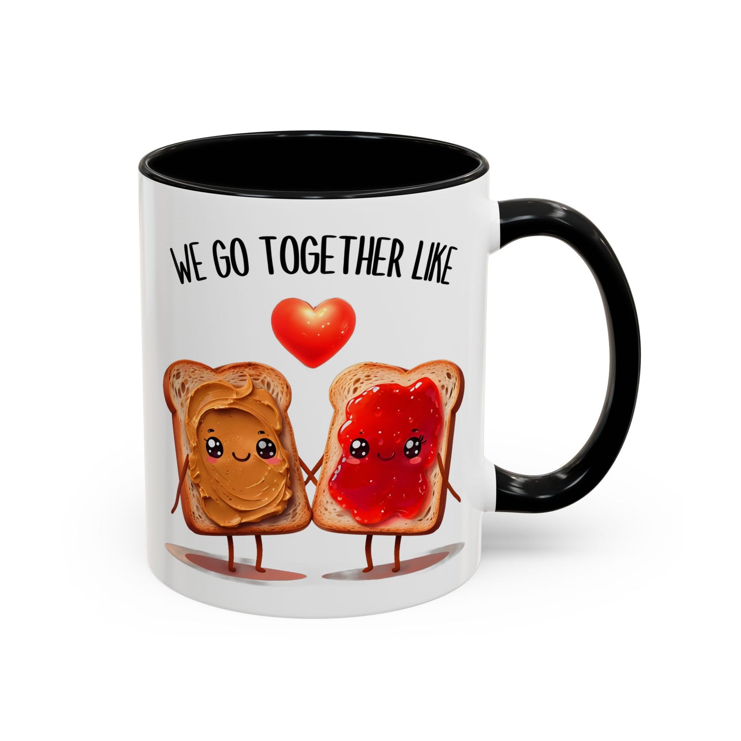 We Go Together Like Peanut Butter & Jelly Mug – Cute Couple Coffee Cup | Funny Valentine’s Gift for Him or Her
