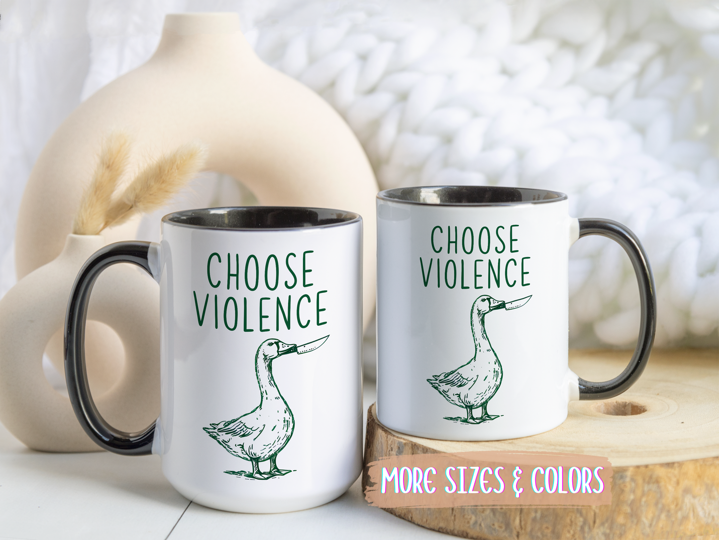 Choose Violence Mug | Funny Goose Meme Coffee Cup | Custom Made Sarcastic Gift