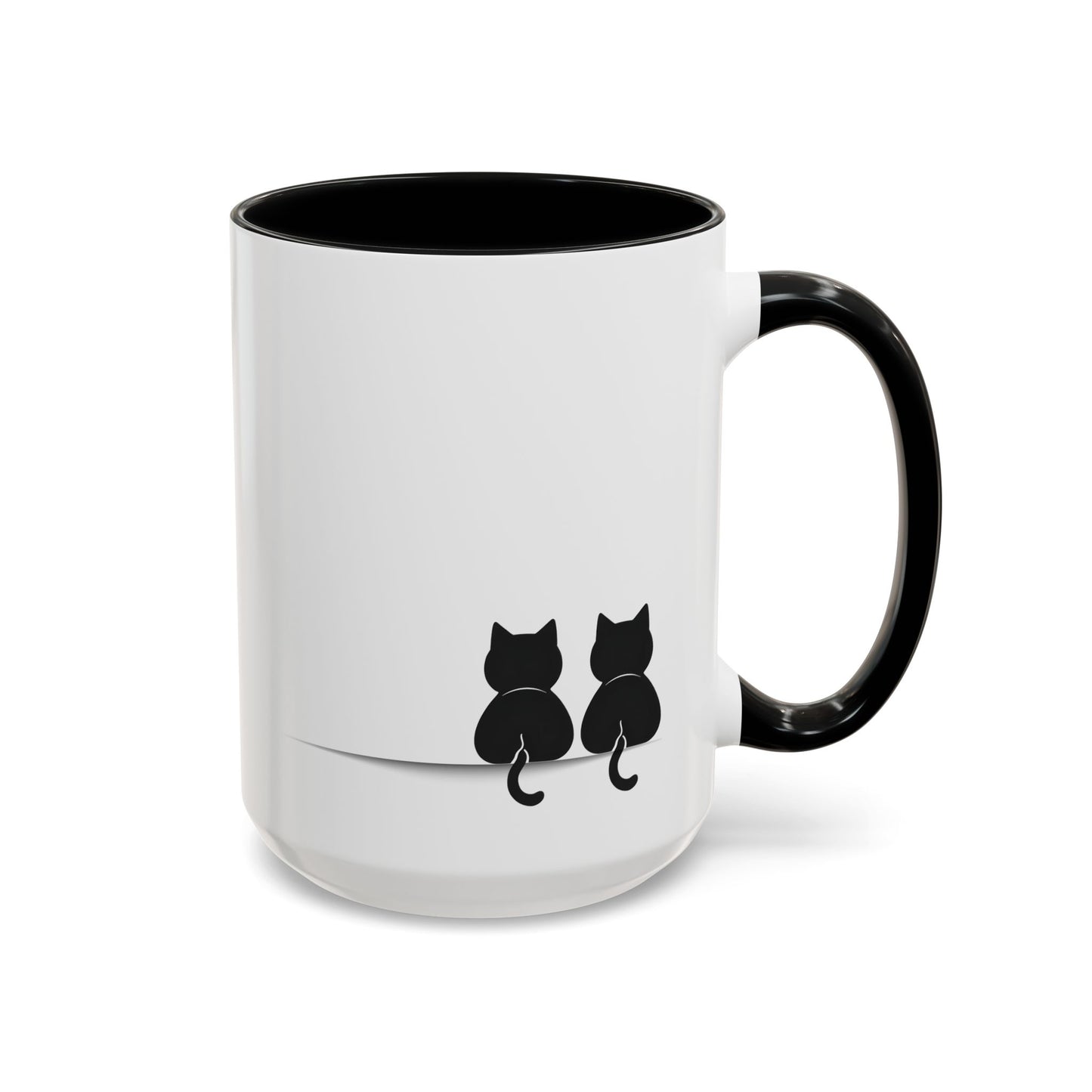 Two Black Cats Mug | Minimalist Cat Lover Gift | Custom Made Coffee Cup for Pet Owners