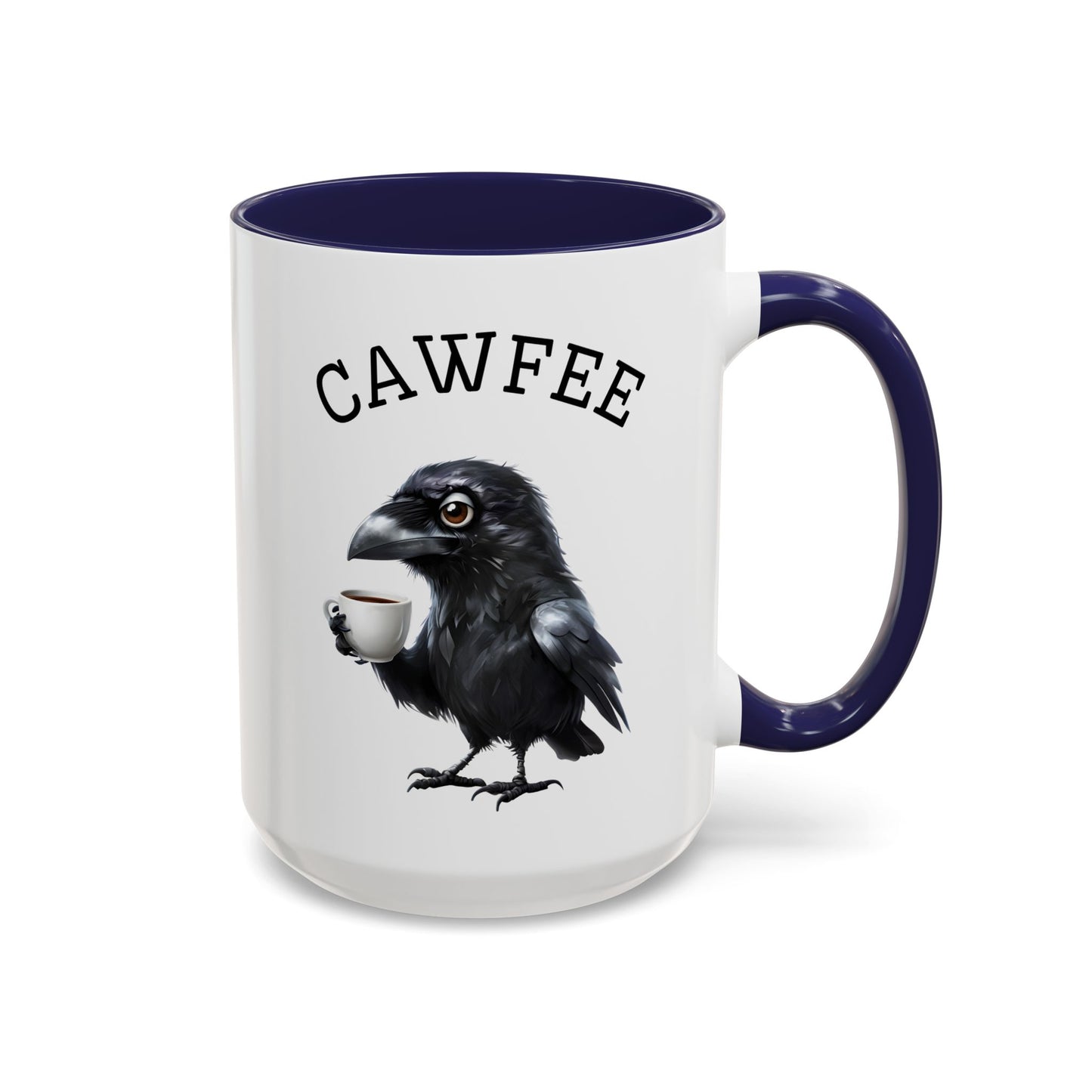 Cawfee Mug | Custom Made Funny Crow Coffee Cup for Bird Lovers