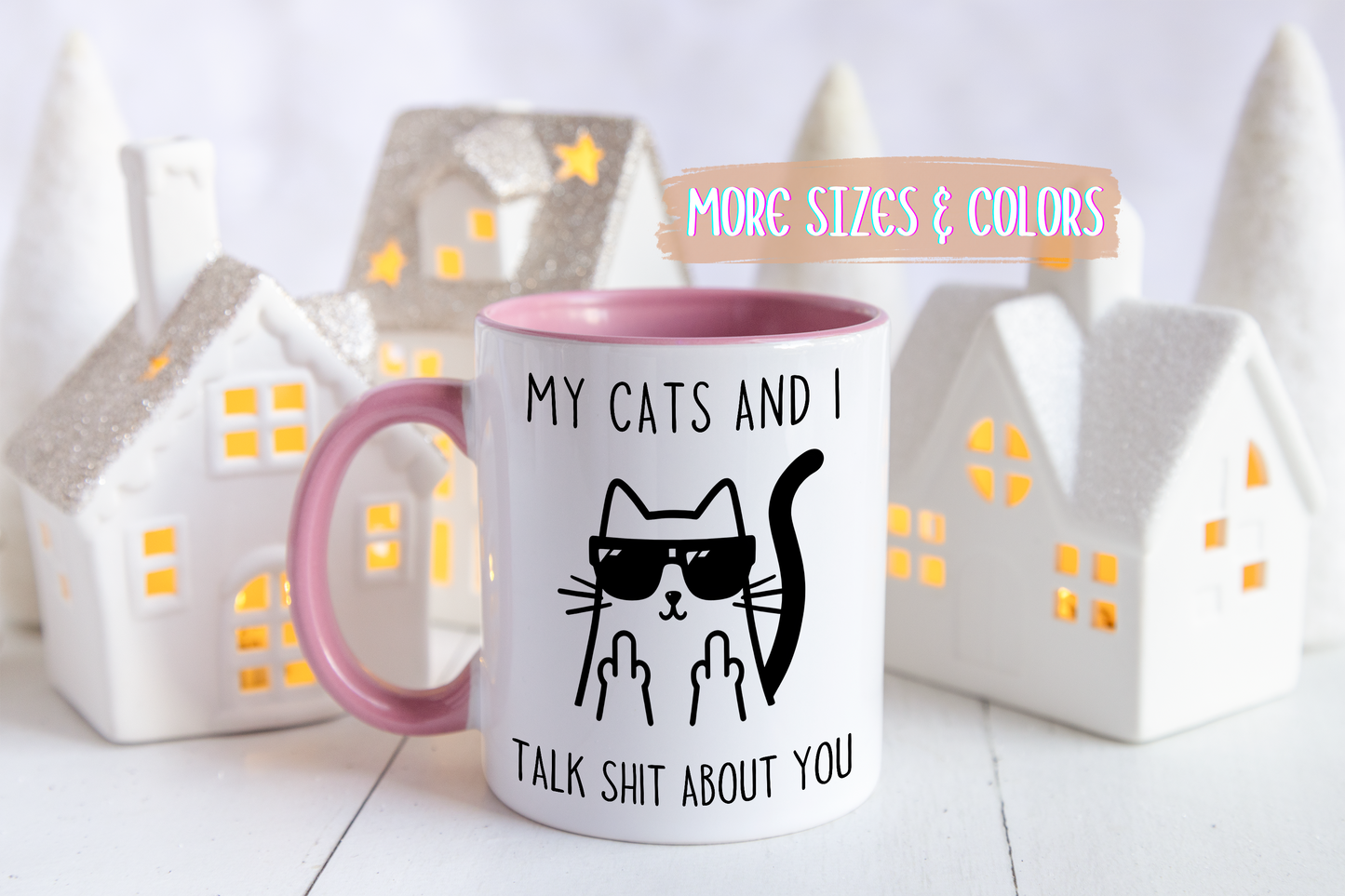 My Cats and I Talk Trash About You Mug | Funny Cat Lover Coffee Cup | Custom Made Sarcastic Gift