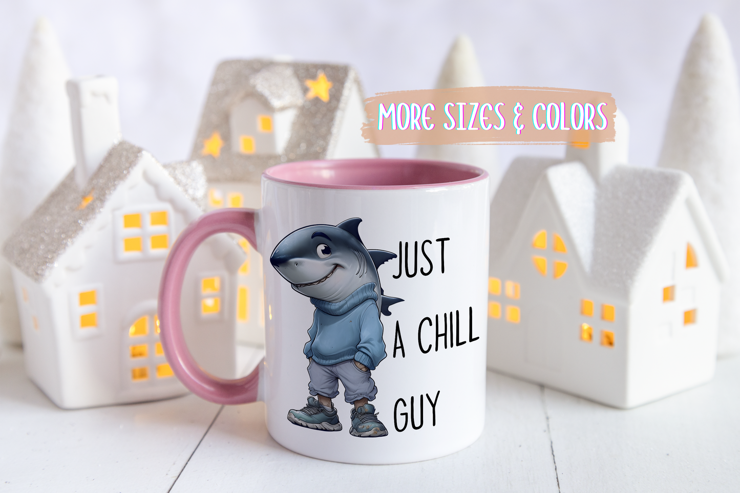 Just a Chill Guy Shark Mug | Funny Ocean Coffee Cup | Custom Made Gift for Shark Lovers