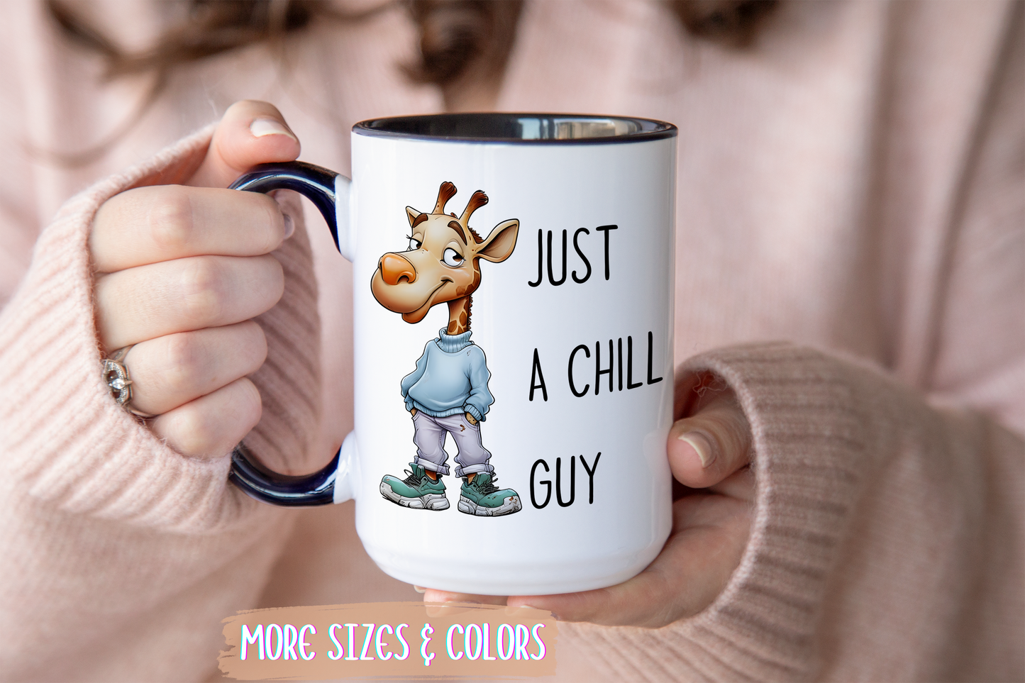 Just a Chill Guy Giraffe Mug | Funny Animal Coffee Cup | Custom Made Gift for Giraffe Lovers