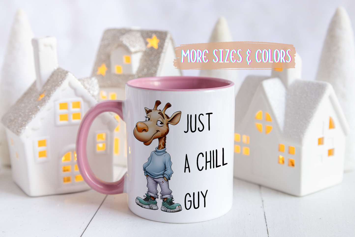Just a Chill Guy Giraffe Mug | Funny Animal Coffee Cup | Custom Made Gift for Giraffe Lovers