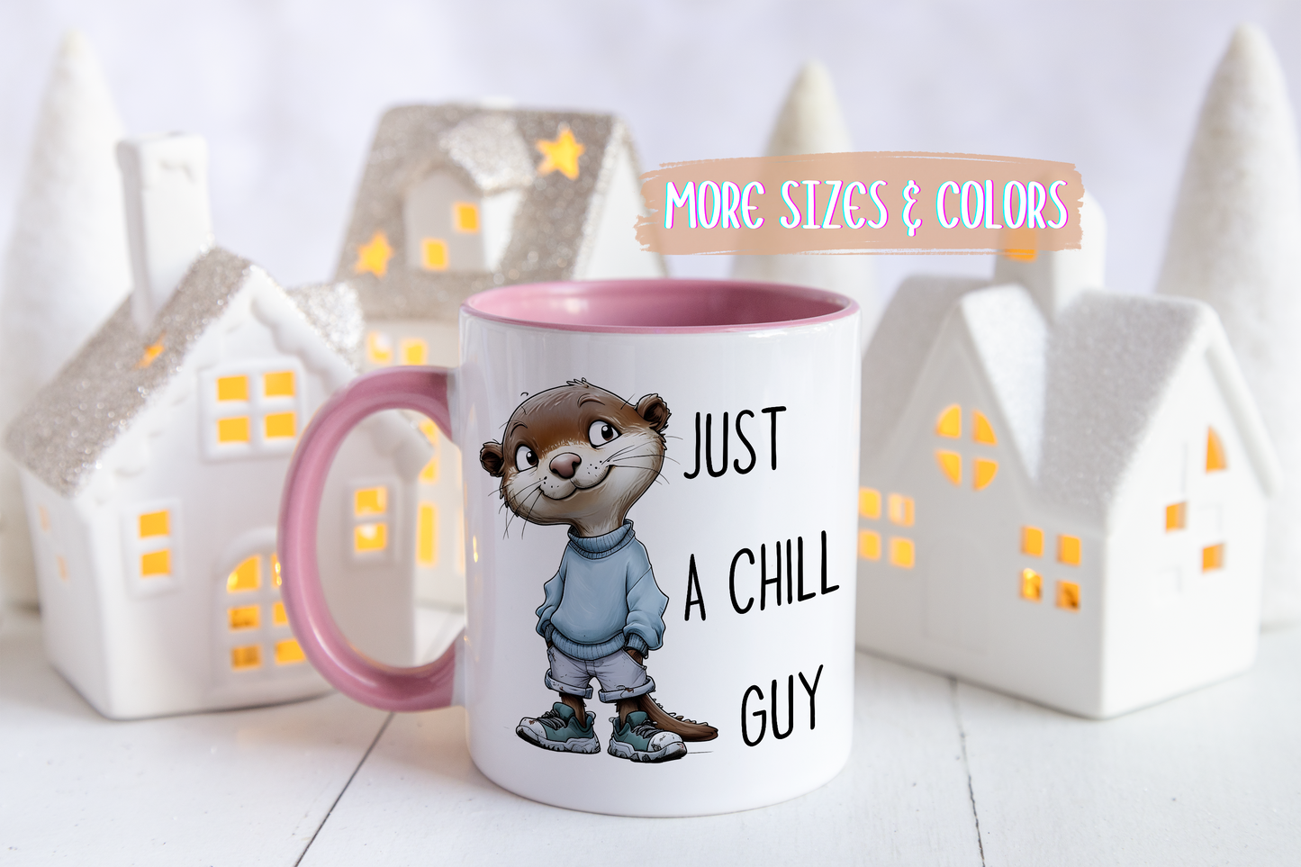 Just a Chill Guy Otter Mug | Funny Animal Coffee Cup | Custom Made Gift for Otter Lovers