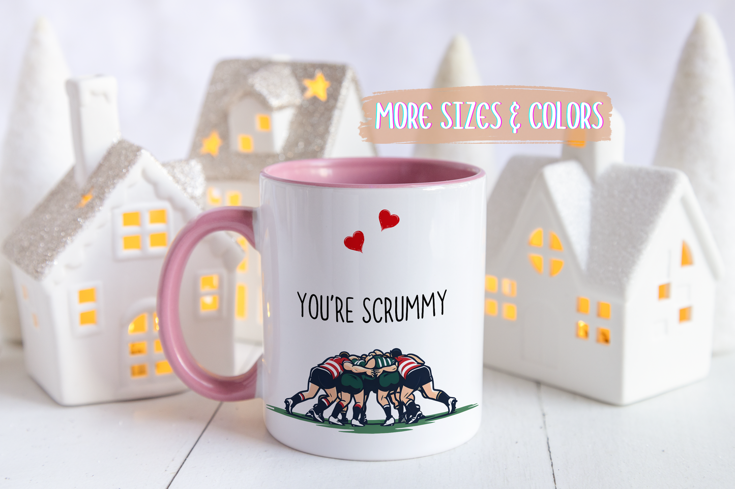 You’re Scrummy Mug | Funny Rugby Pun Mug | Cute Custom Made Gift for Couples or Rugby Fans