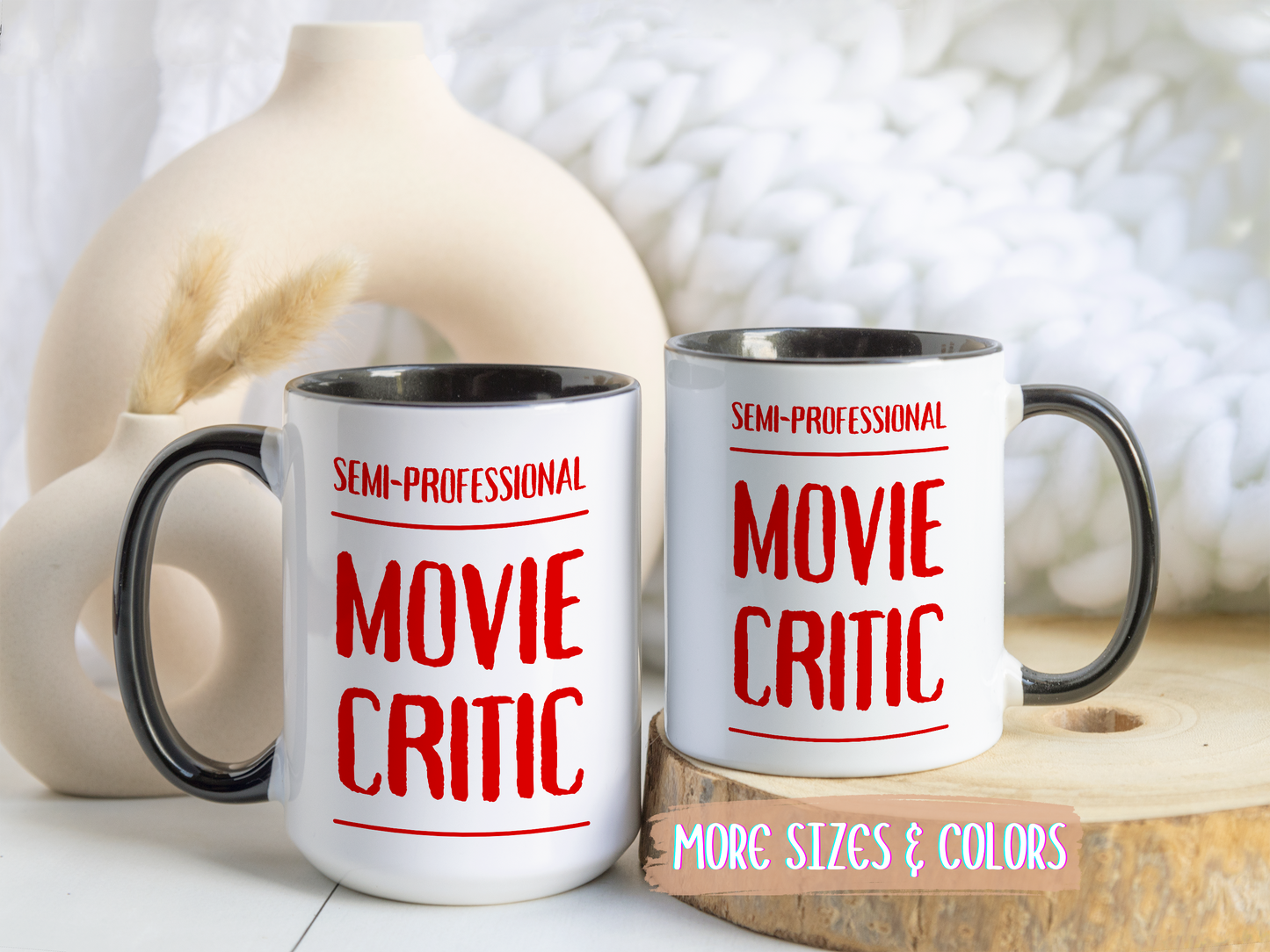Semi-Professional Movie Critic Mug | Funny Film Lover Gift | Custom Made Movie Mug