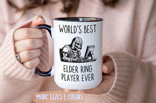 World’s Best Elder Ring Player Ever Mug | Funny Gamer Mug | Custom Made Gift for Gamers & Dungeon Masters