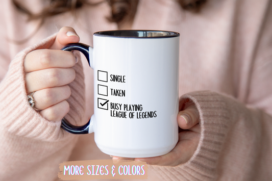 Busy Playing League of Legends Mug | Funny Gamer Mug | Custom Made Gift for League of Legends Players