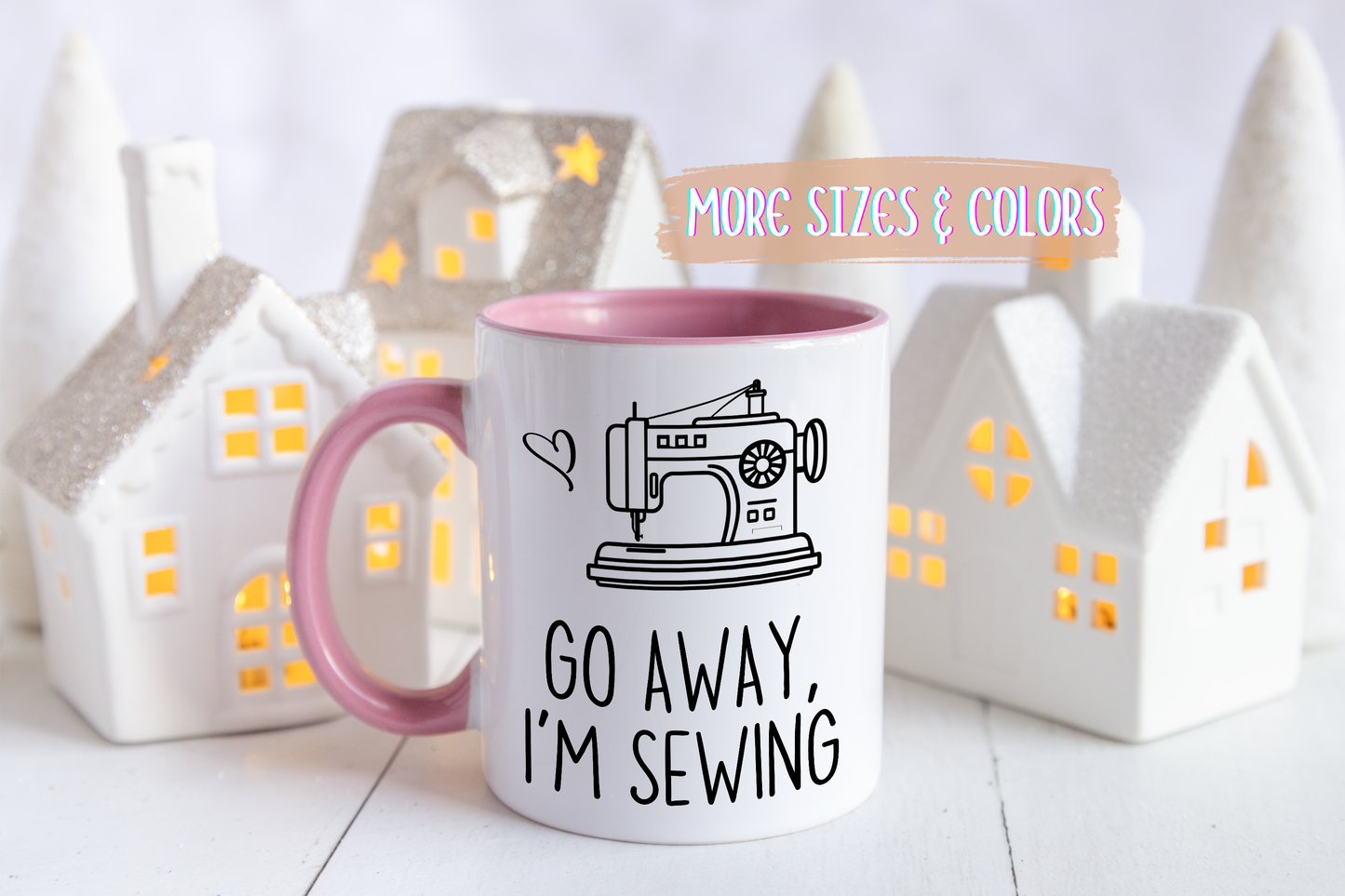 Go Away I’m Sewing Mug | Funny Sewing Mug for Sewists & Crafters | Custom Made Gift for Quilters & Makers