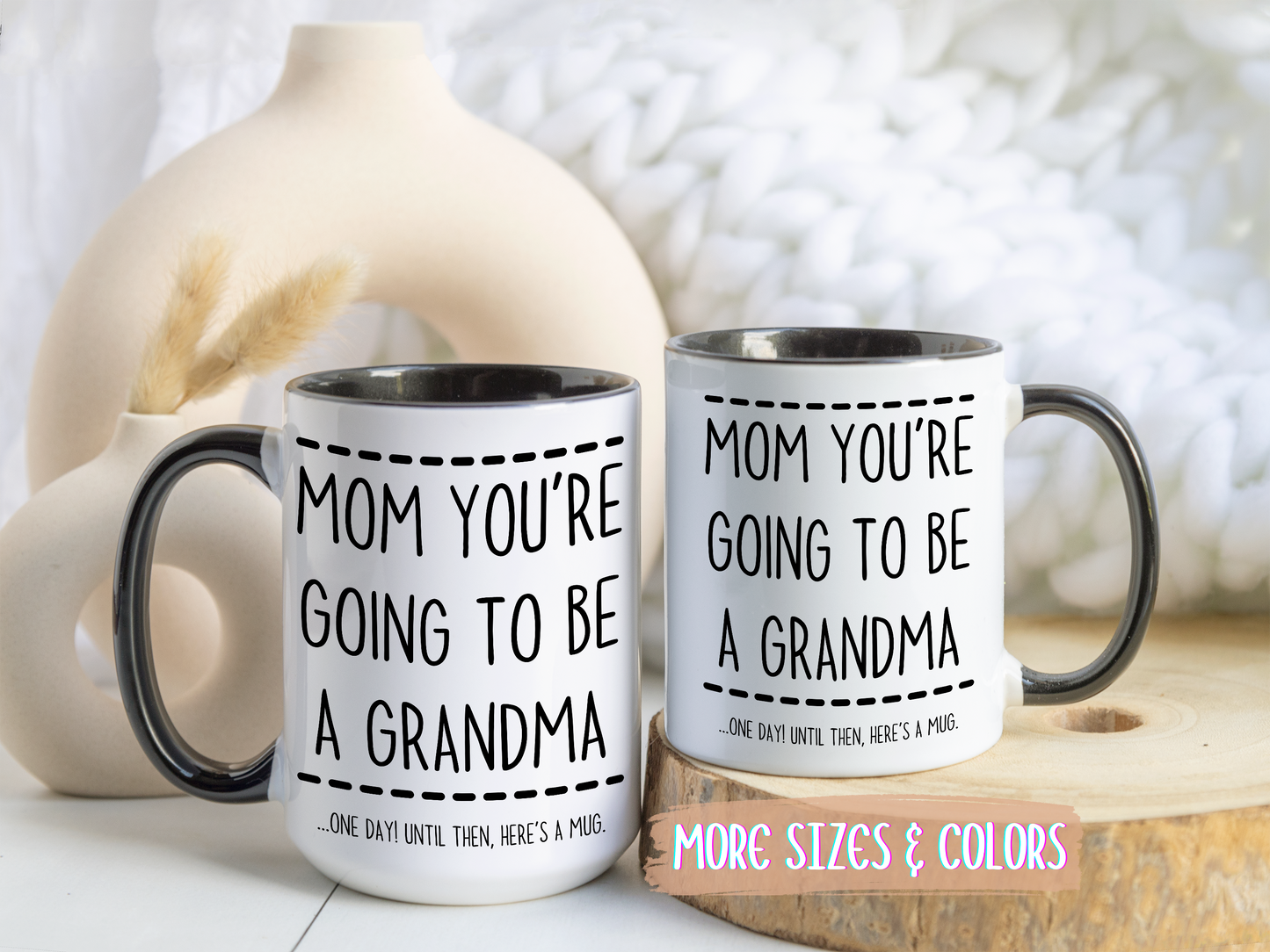 Mom, You’re Going to Be a Grandma Mug | Cute Pregnancy Announcement Mug | Custom Made Reveal Gift