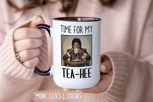 Tea-Hee Funny Mug | Pop Culture Parody Tea Mug | Custom Made Coffee Cup | Humor Gift