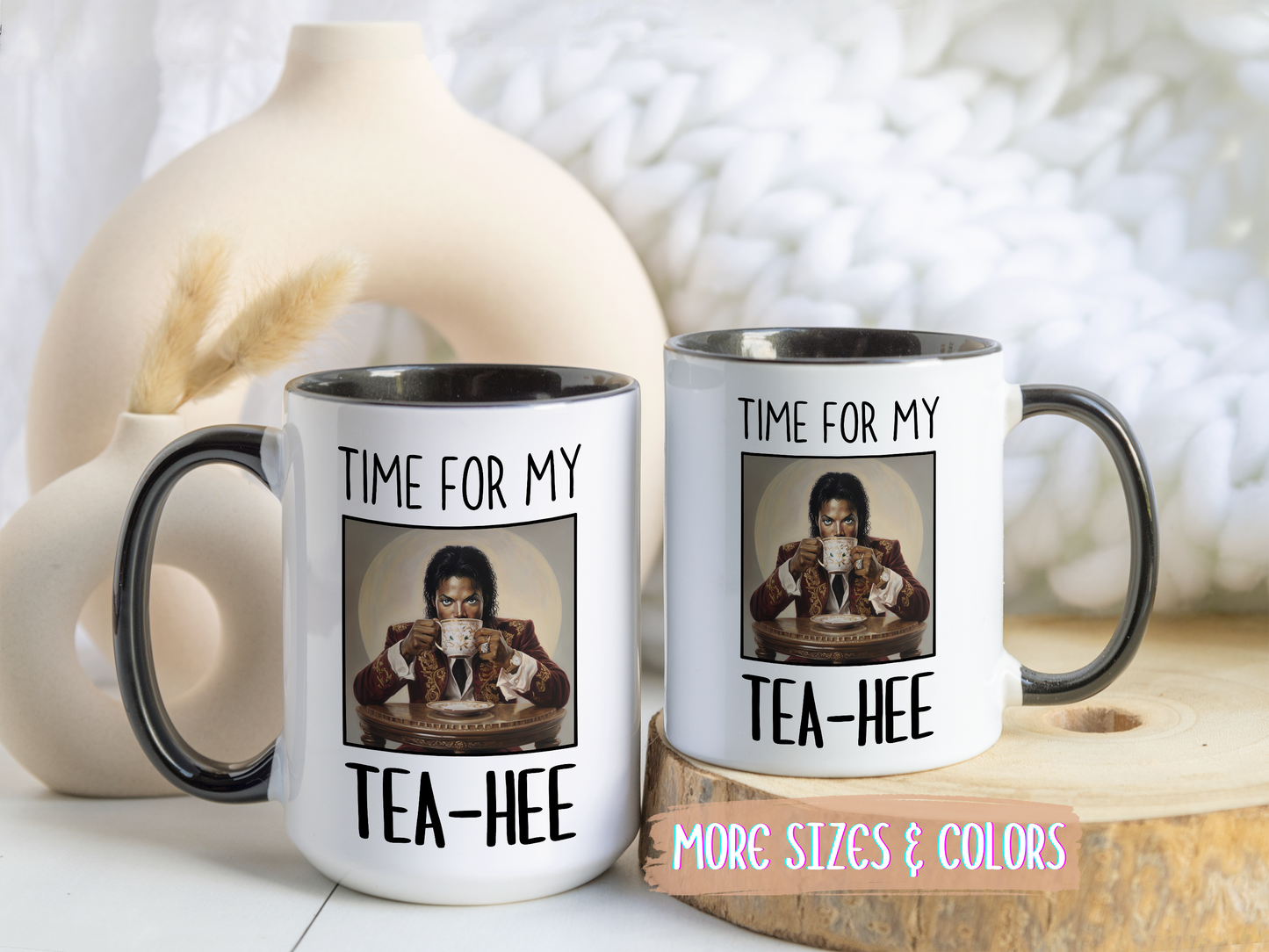 Tea-Hee Funny Mug | Pop Culture Parody Tea Mug | Custom Made Coffee Cup | Humor Gift