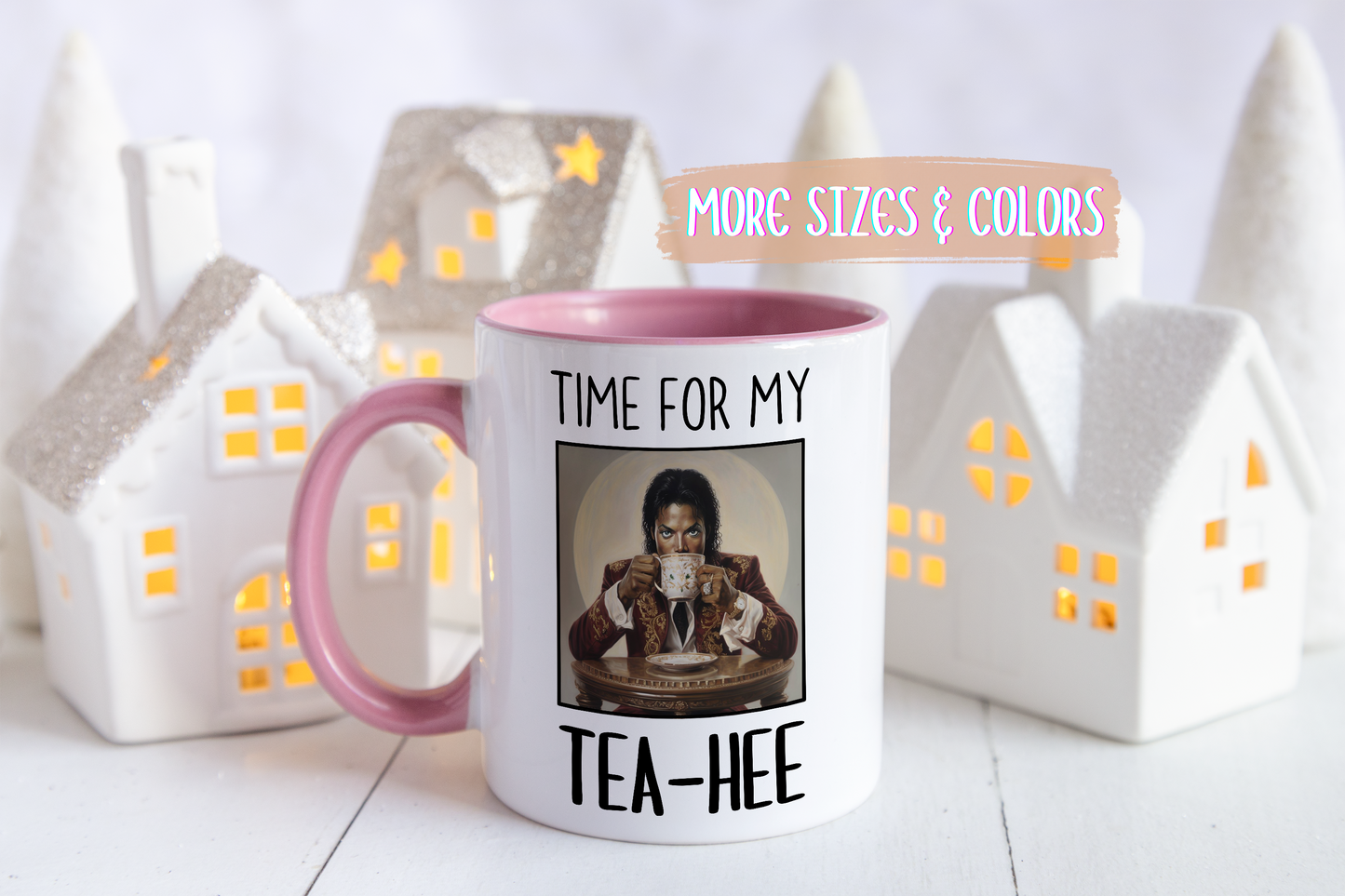 Tea-Hee Funny Mug | Pop Culture Parody Tea Mug | Custom Made Coffee Cup | Humor Gift