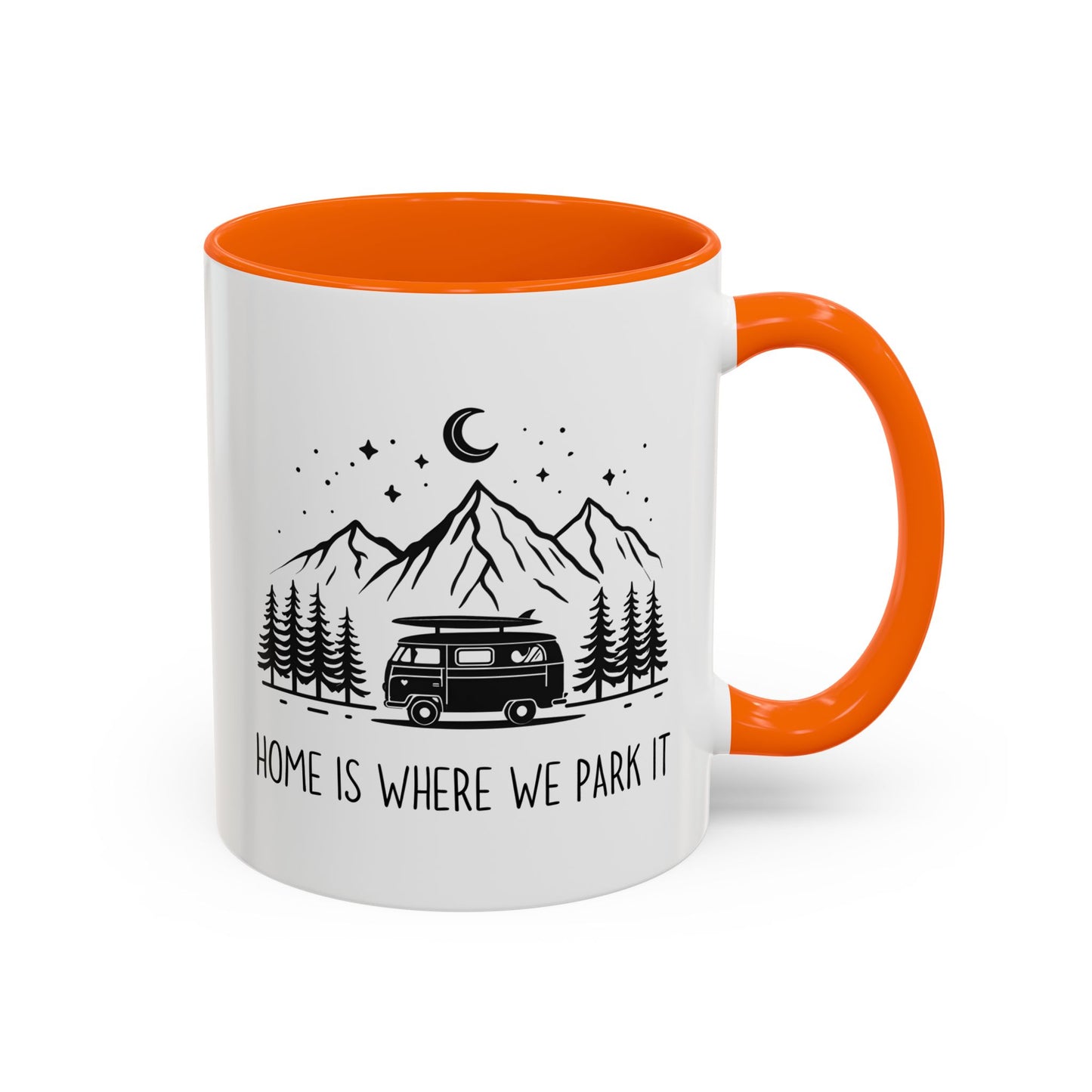 “Home Is Where We Park It” Custom Made Mug | Camping Coffee Cup for RV Owners, Van Life, and Adventure Lovers