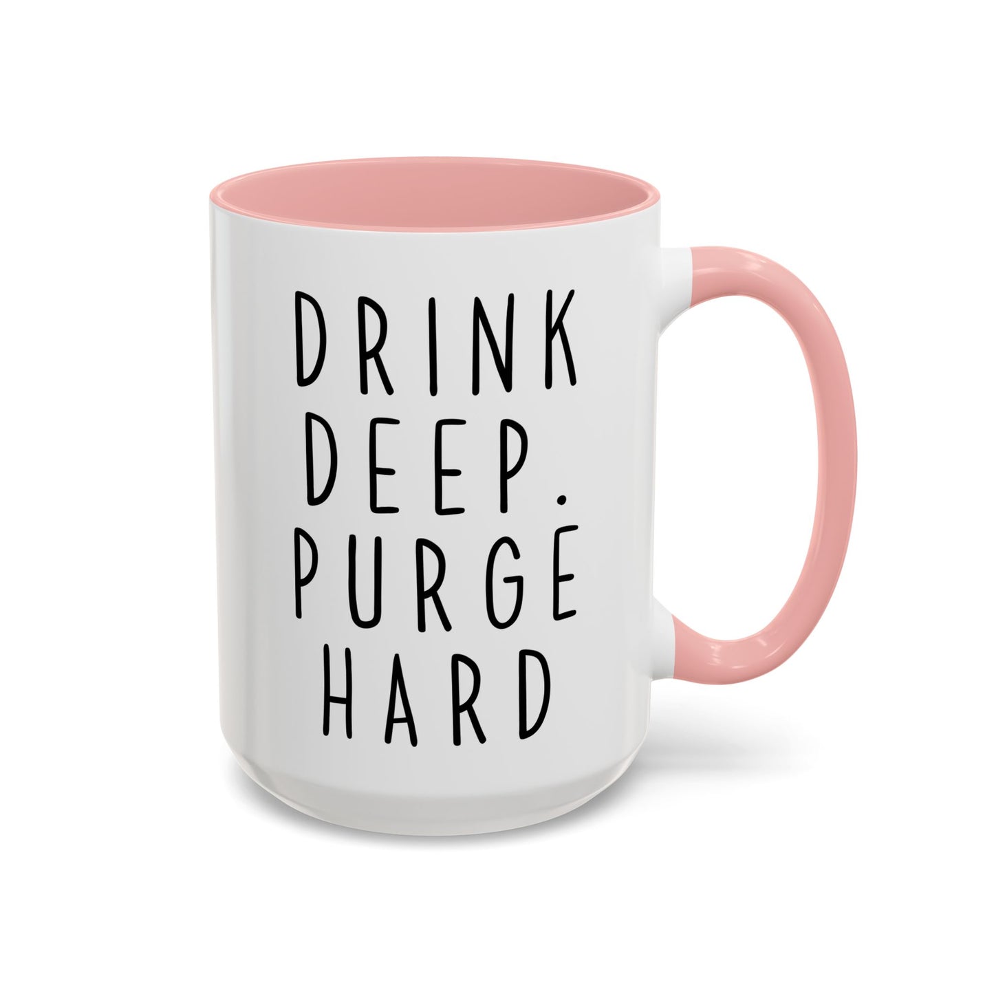 Drink Deep Purge Hard Mug | Funny Dark Humor Coffee Cup | Custom Made Gothic Gift