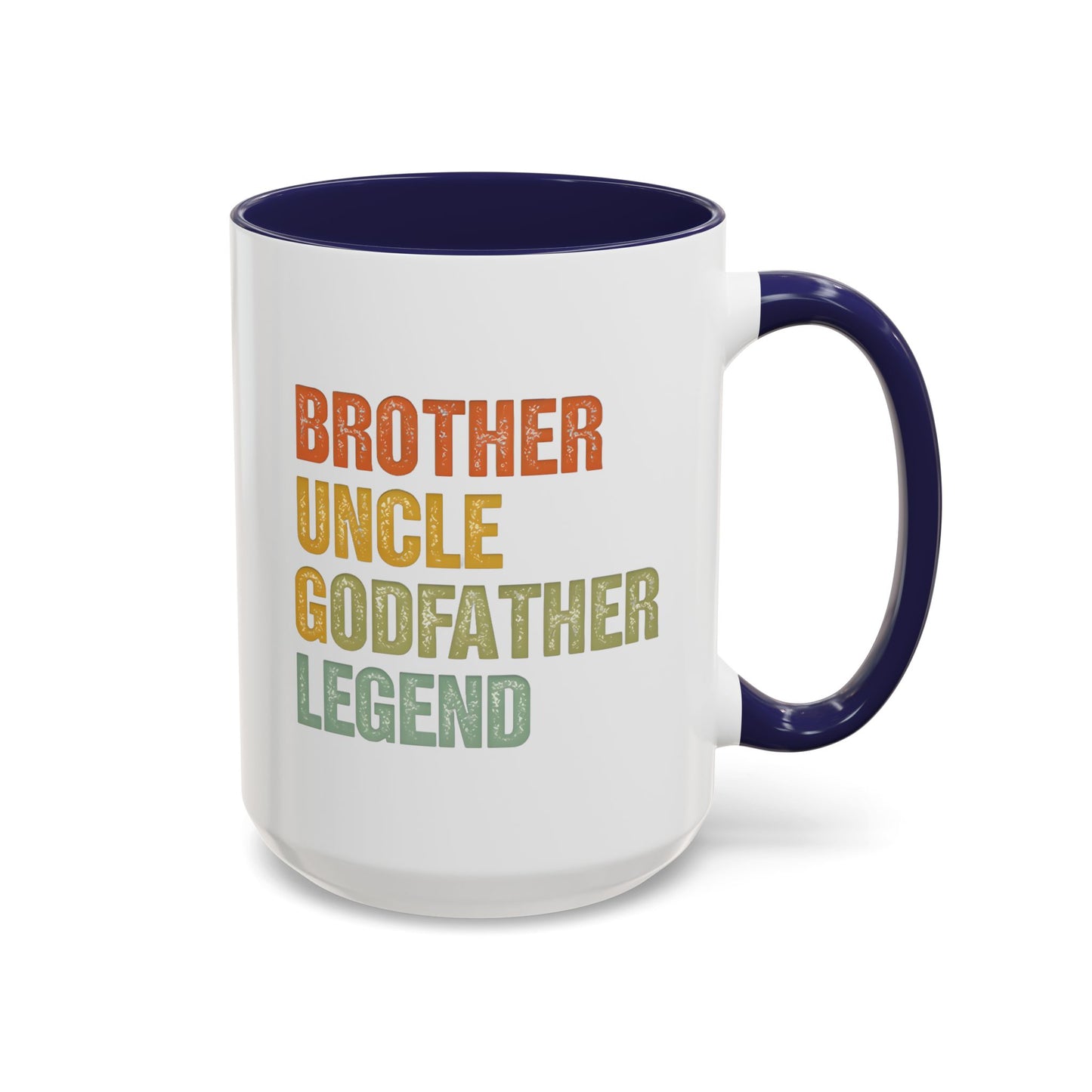 Brother Uncle Godfather Legend Mug – Retro Style Custom Made Coffee Cup for Men – Gift for Brother, Uncle, or Godfather