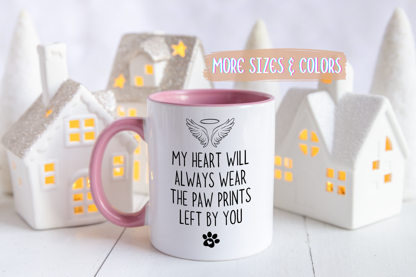 My Heart Will Always Wear the Paw Prints Left By You Mug | Pet Memorial Mug | Custom Made Remembrance Gift