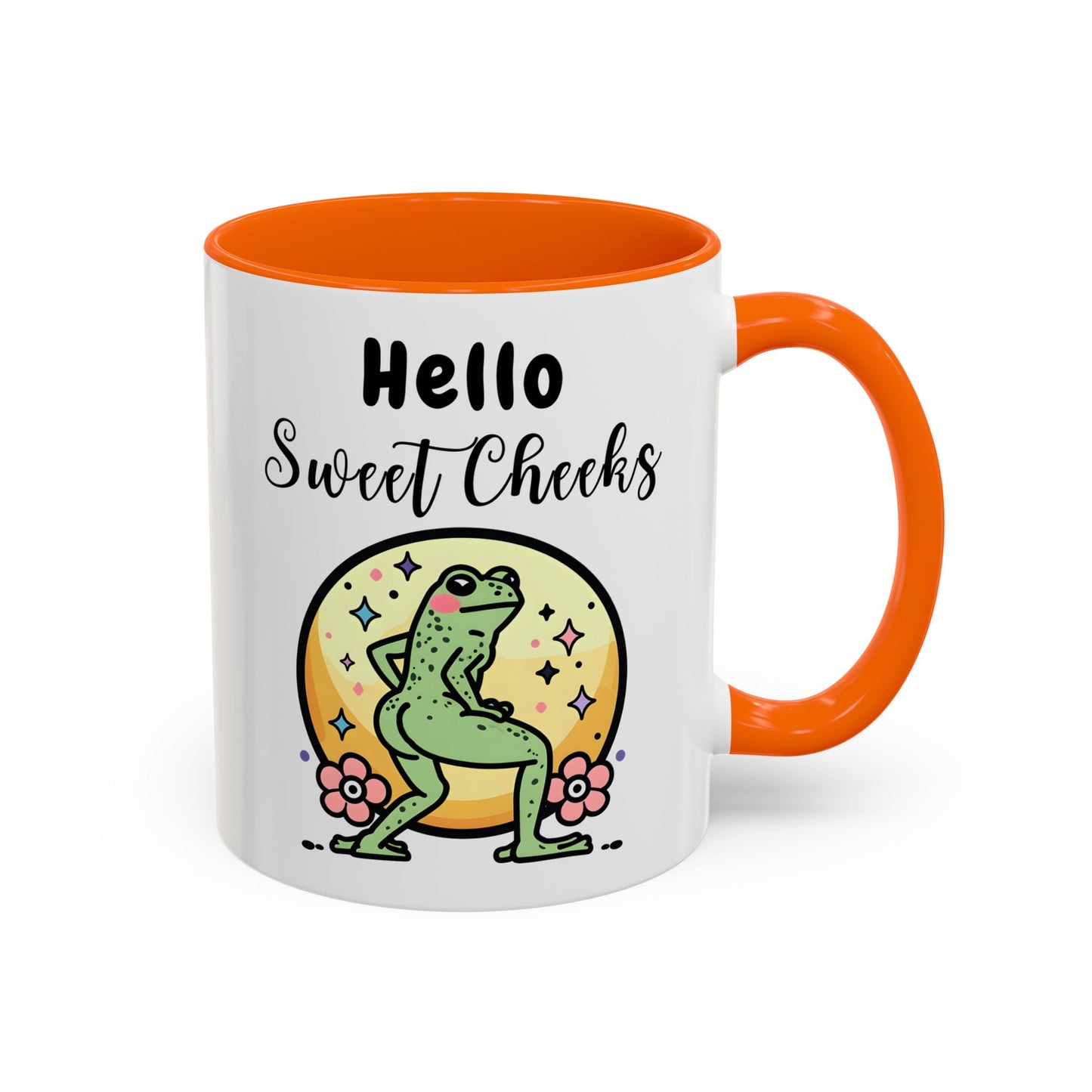 Hello Sweet Cheeks Mug | Funny Frog Mug | Custom Made Cute Coffee Cup