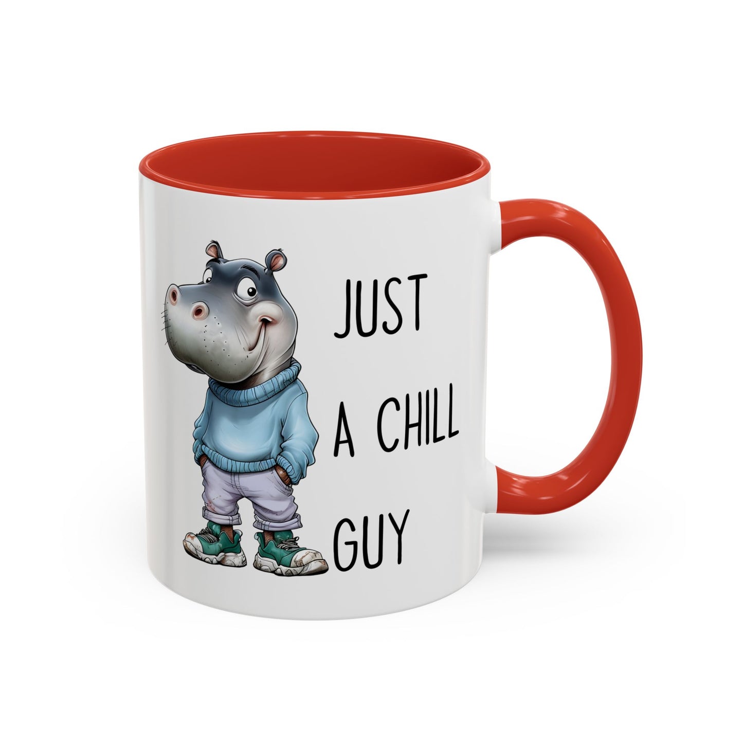 Just a Chill Guy Hippo Mug | Funny Animal Coffee Cup | Custom Made Gift for Hippo Lovers